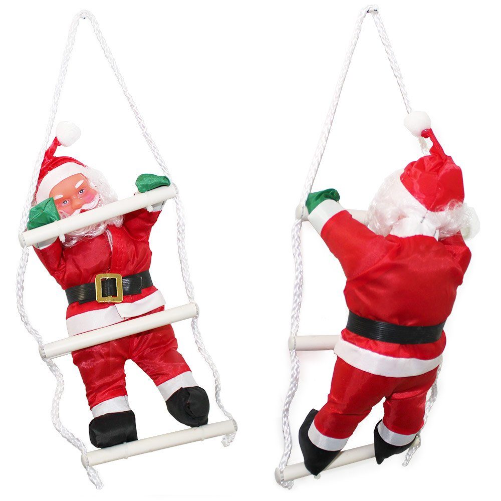 lux.pro Weihnachtsmann, Nikolaus auf Leiter 32cm Weihnachtsdekoration