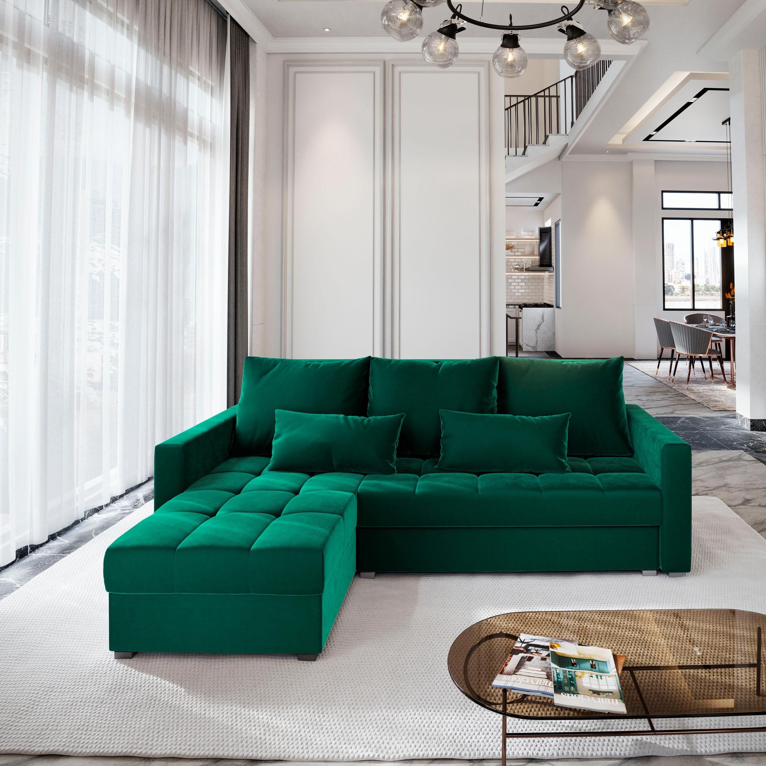 Masseno Ecksofa KOS PIK mit Schlaffunktion L-Form, Sofa mit Bettkasten günstig online kaufen