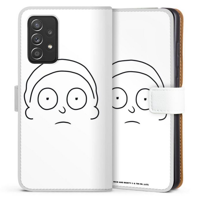 DeinDesign Handyhülle Rick & Morty Serienmotiv Fanartikel Morty Line Art Samsung Galaxy A52 5G Hülle Handy Flip Case Wallet Cover