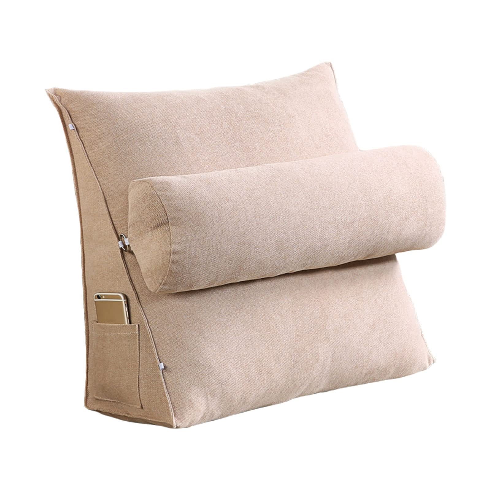 Coonoor Keilkissen Dreieckiges Keilkissen für Bett und Sofa, Komfortables Rückenkissen, weiches Stützkissen zum Lesen und Entspannen