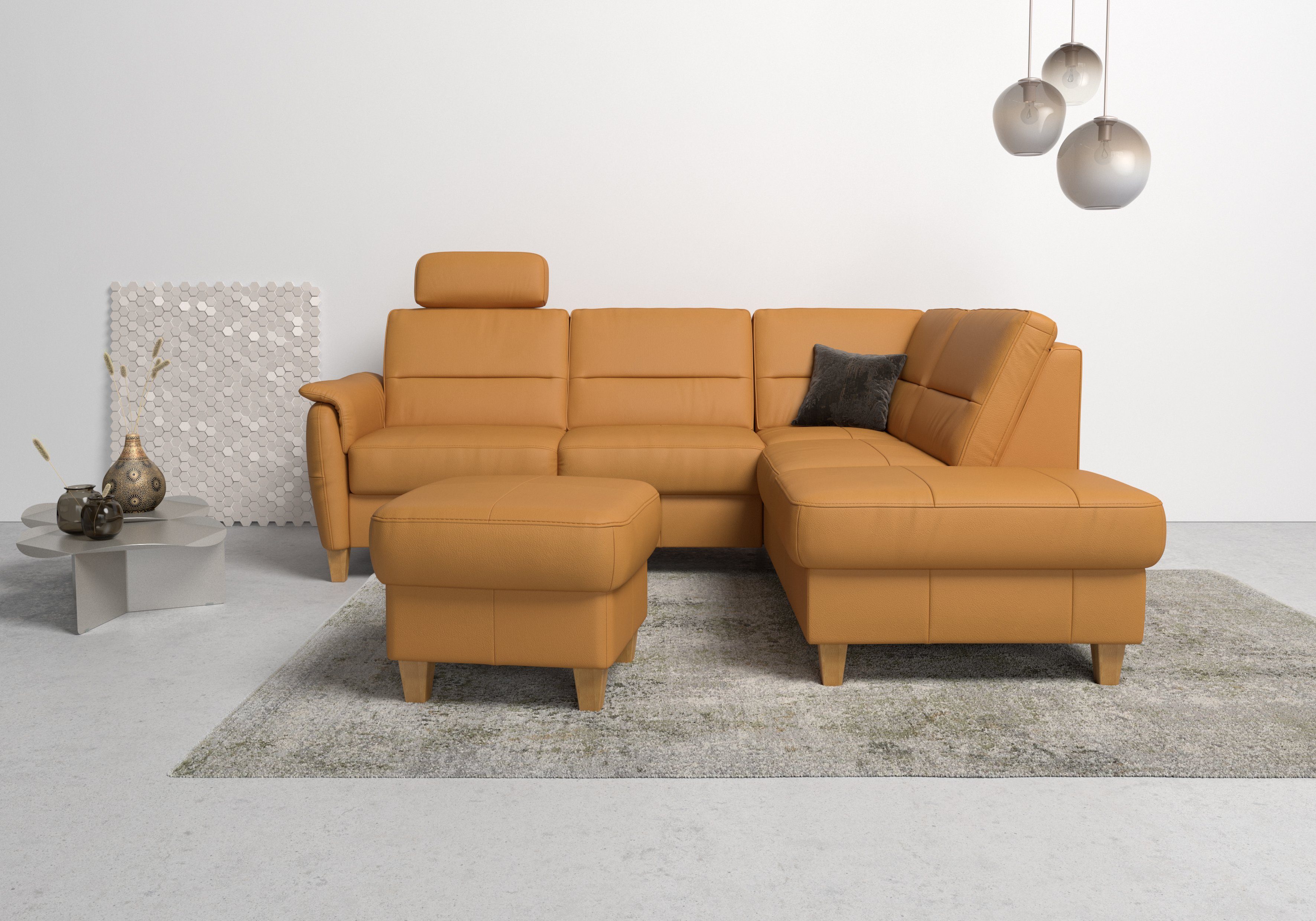 Home affaire Ecksofa Palmera L-Form, Federkern, günstig online kaufen