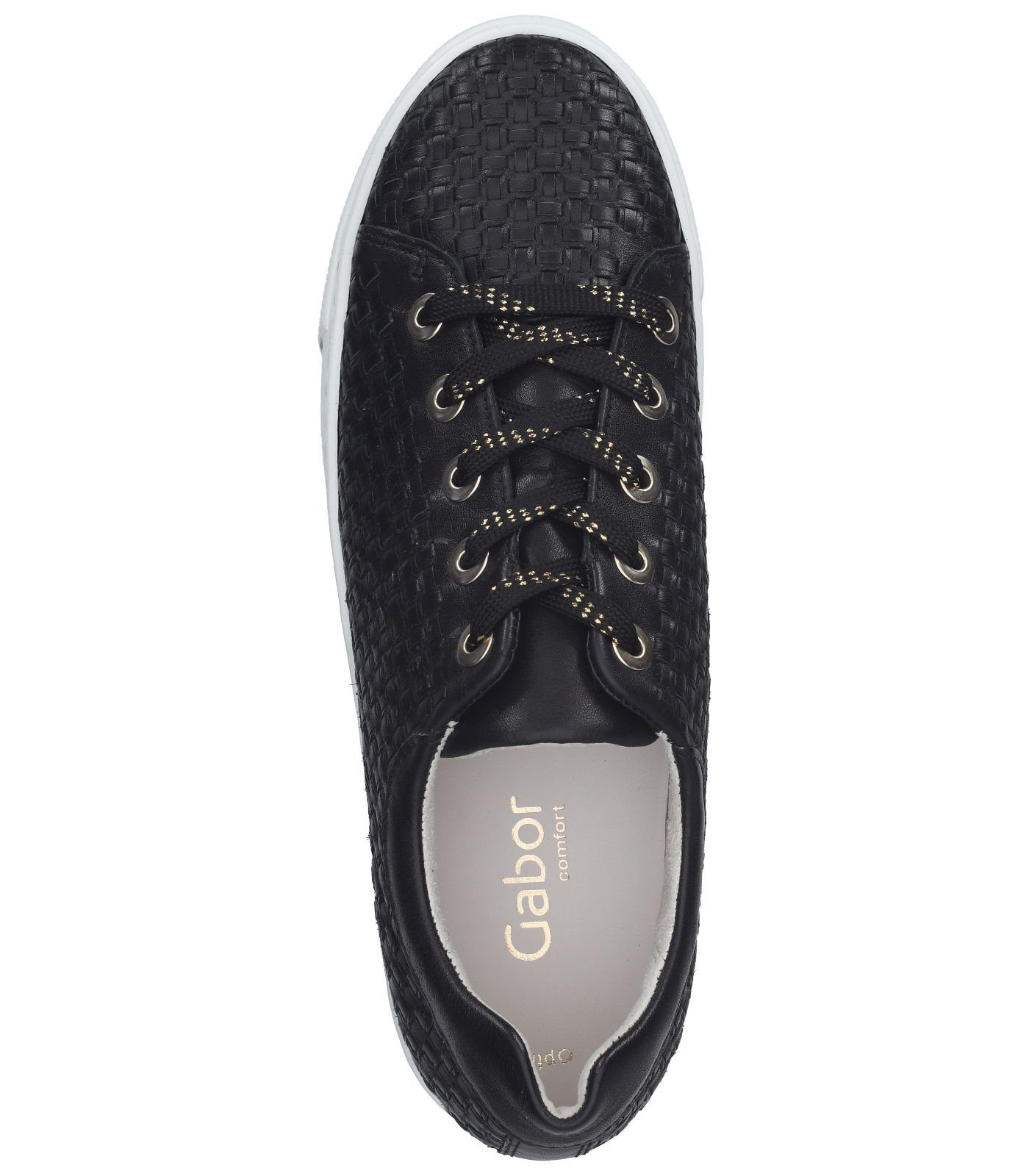 Gabor Plateausneaker Sneaker Nappaleder Schwarz