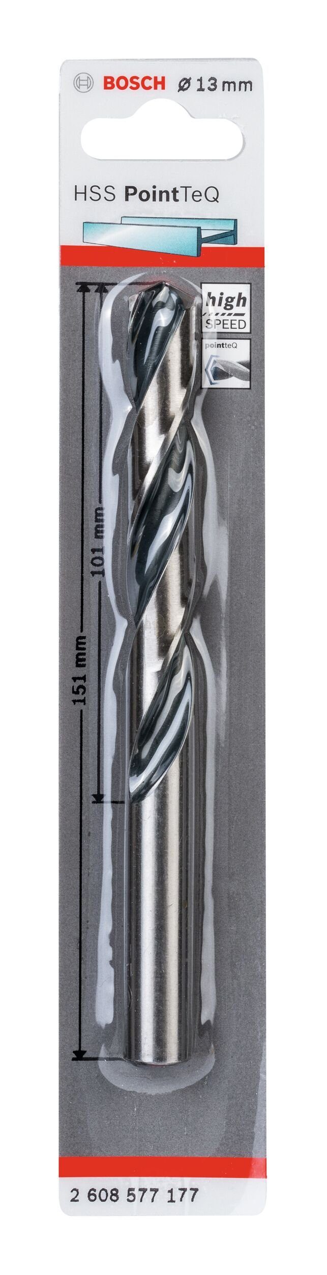 13 - Metallbohrer, (DIN - PointTeQ mm 338) Metallspiralbohrer HSS 1er-Pack BOSCH