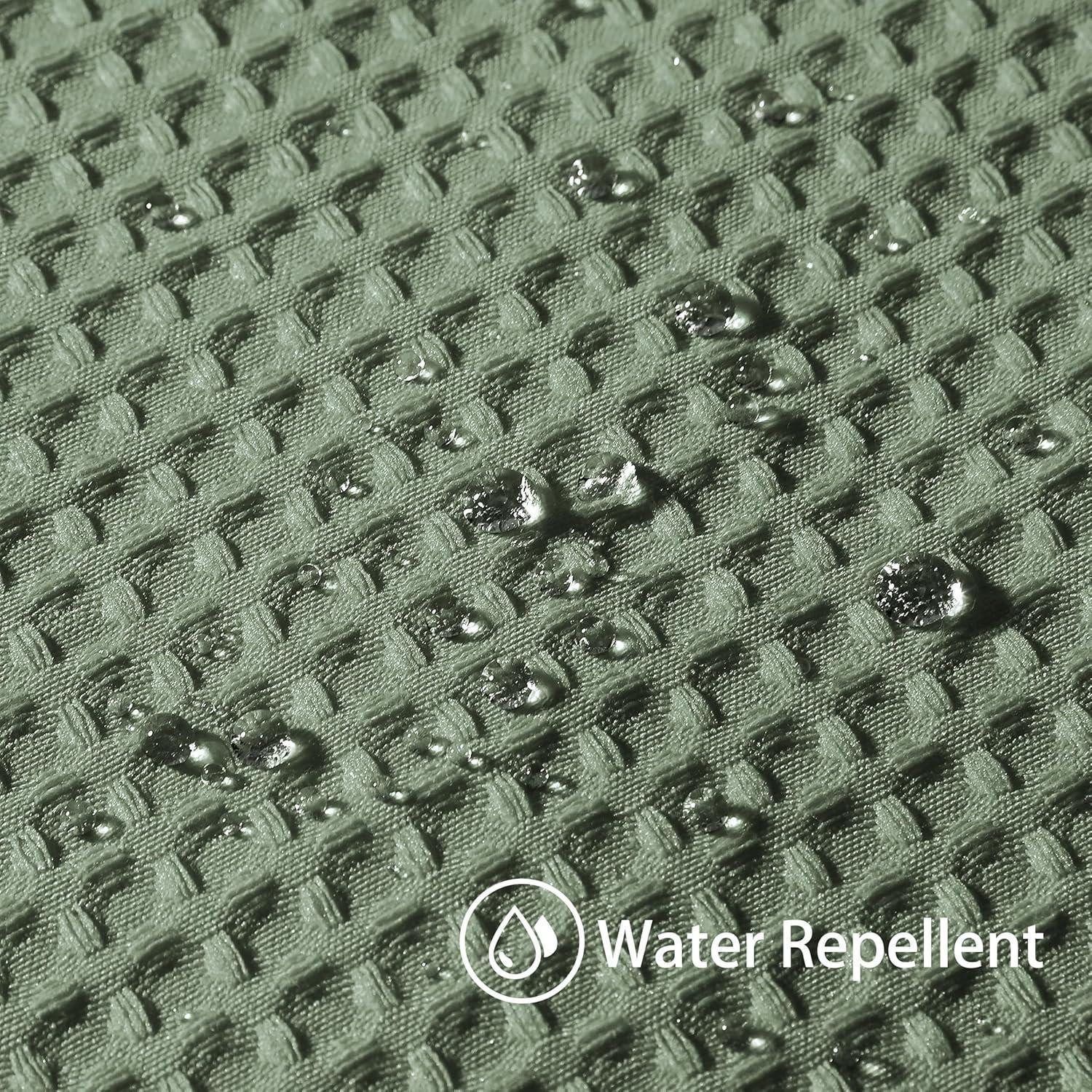 LuxusKollektion Duschvorhang Waffel Duschvorhang Metall Duschvorhangringe Schwerer Stoff Textil