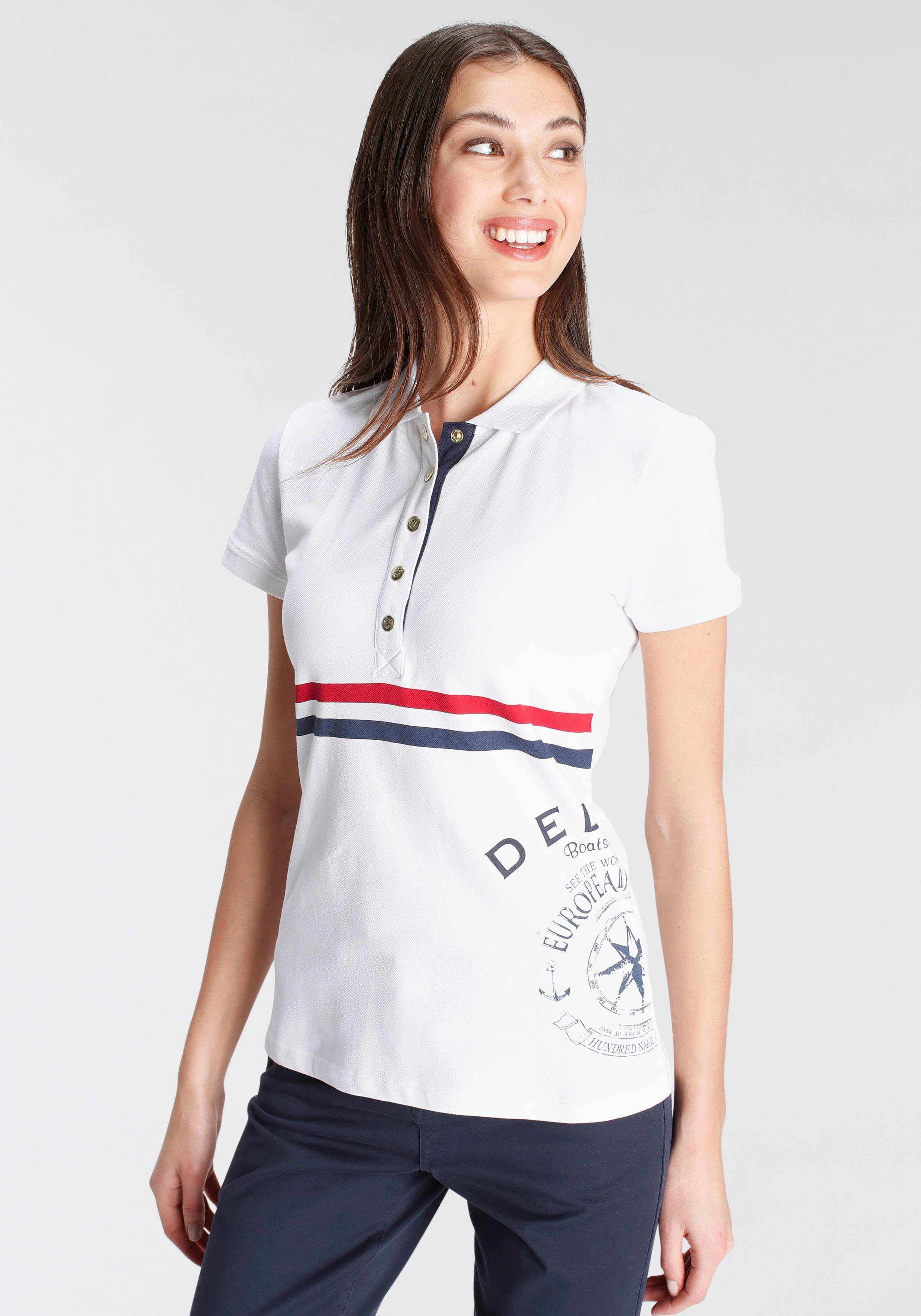 maritimen MARKE! Look Poloshirt in DELMAO NEUE edlem -