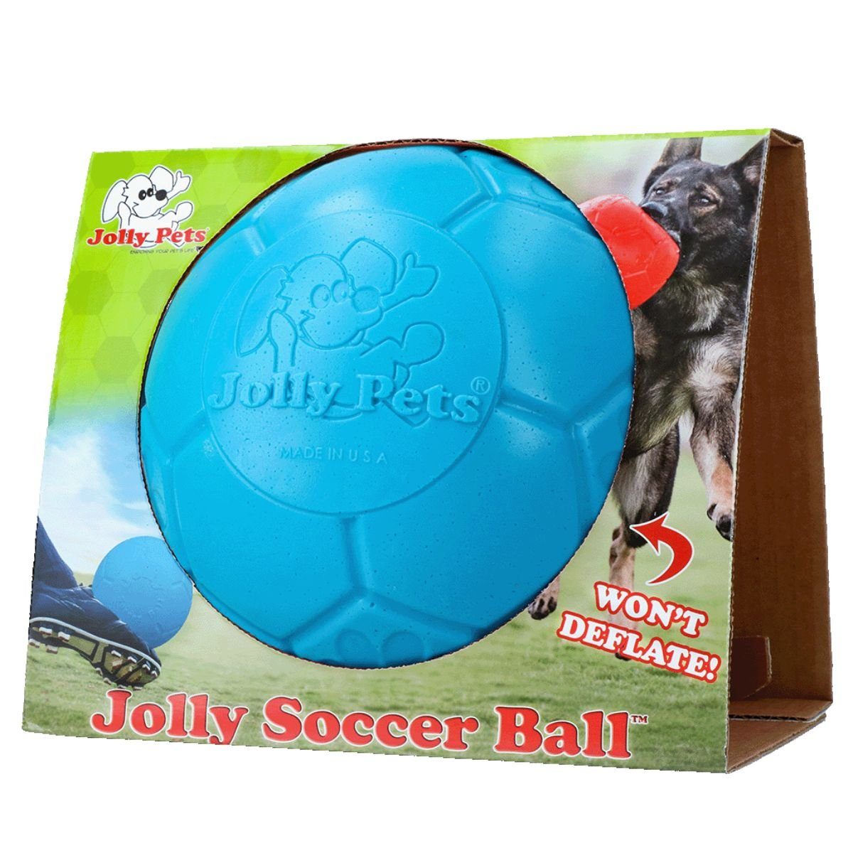 20cm Ball Blau, Jolly Pets (2-tlg) Jolly Fußball Tierball Soccer