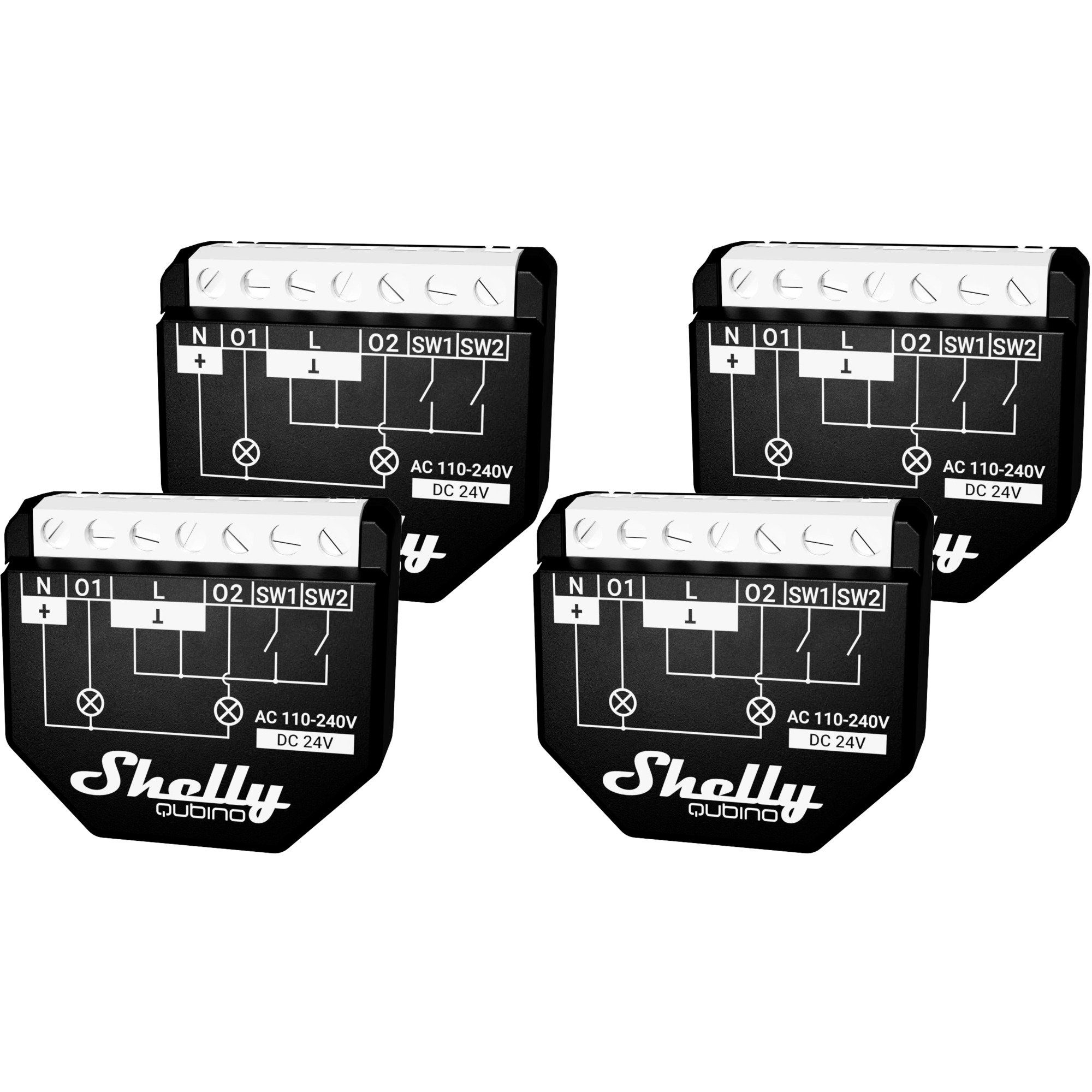 Shelly Wave 2PM, Relais, (4er Pack) Smart-Home-Zubehör