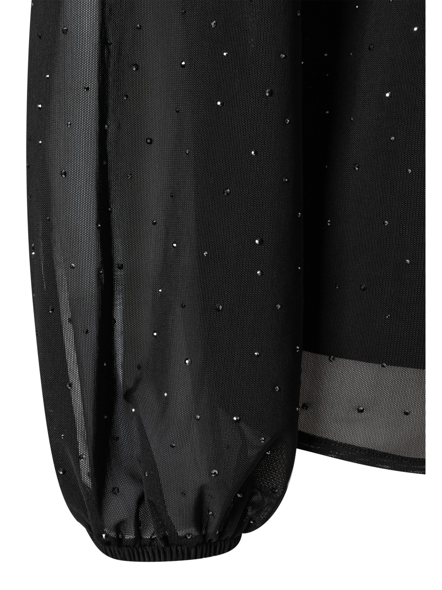 MORE&MORE Langarmbluse elegante Langarmbluse, Gitzersteine