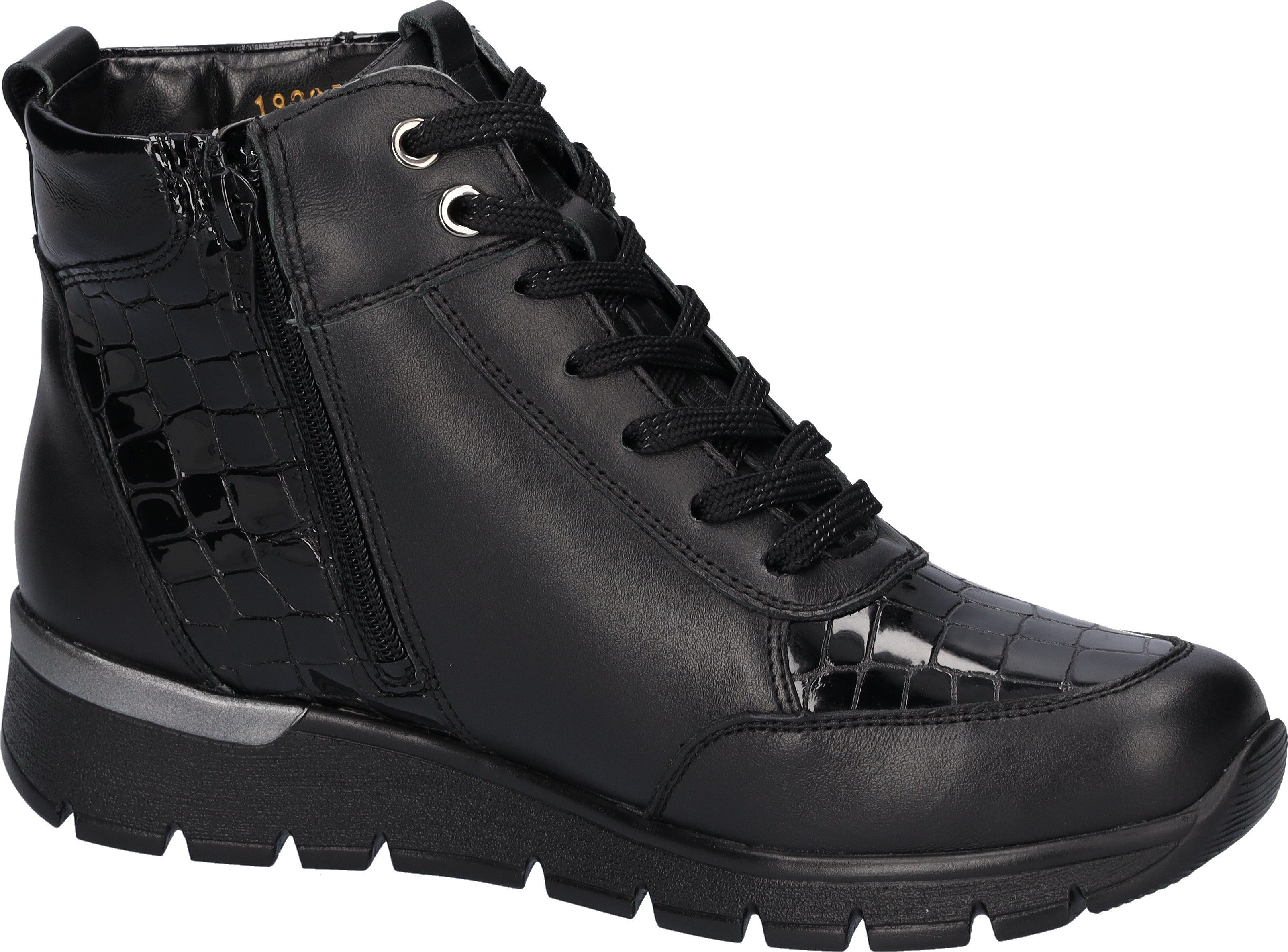 Waldläufer K-RAMONA Schnürboots, Stiefelette, Bequemschuh mit Innenreißverschluss, K-Weite