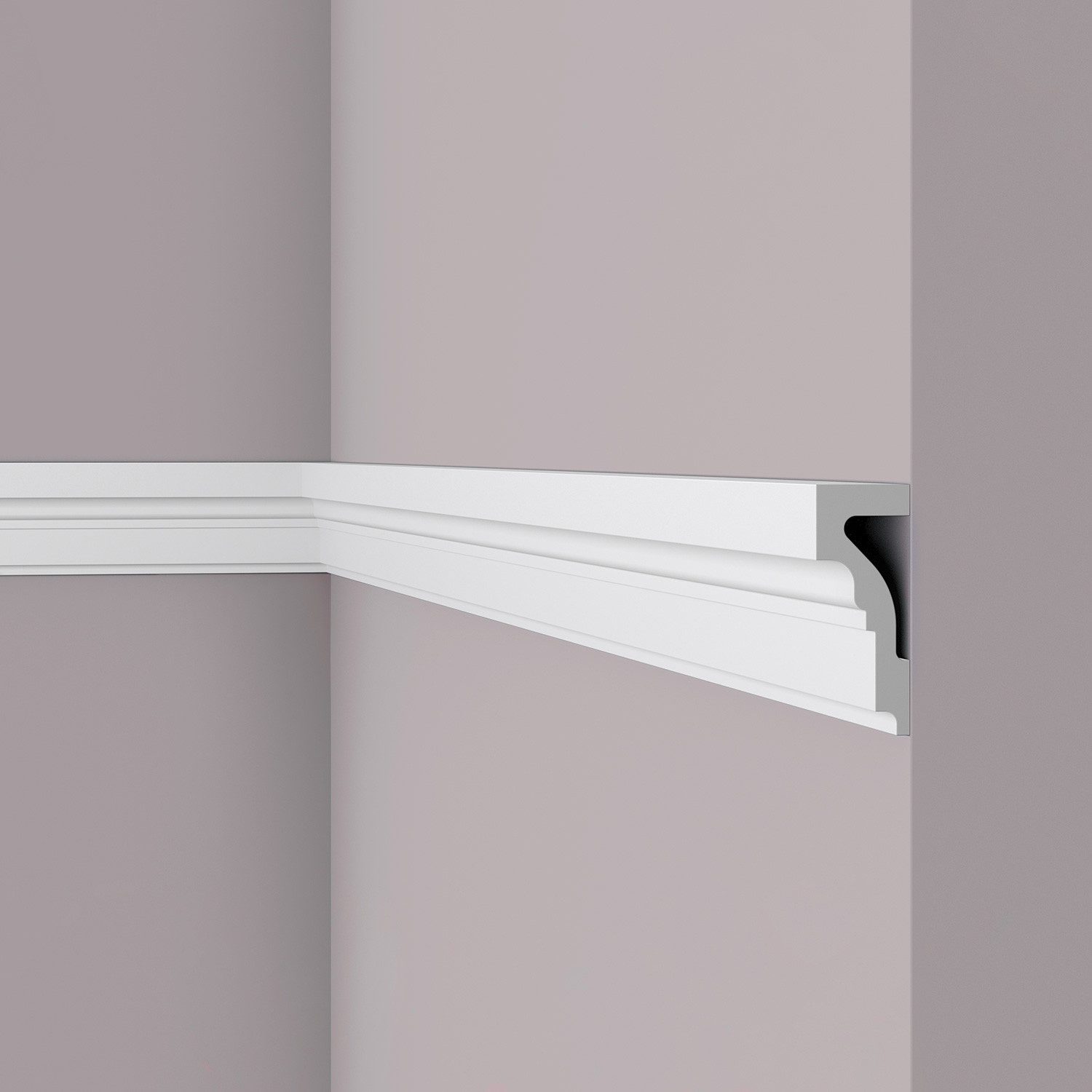 NOËL & MARQUET by nmc Zierleiste NMC WL4 Wand- und Friesleiste Zierleiste Eckleiste Stuckleiste 2m, kleben, Extrudiertes Polystyrol (HDPS), Wand- und Friesleiste, 1-St., Wand- und Friesleiste, Zierleiste Eckleiste Stuckleiste Zeitlos Klassisch weiß vorgrundiert