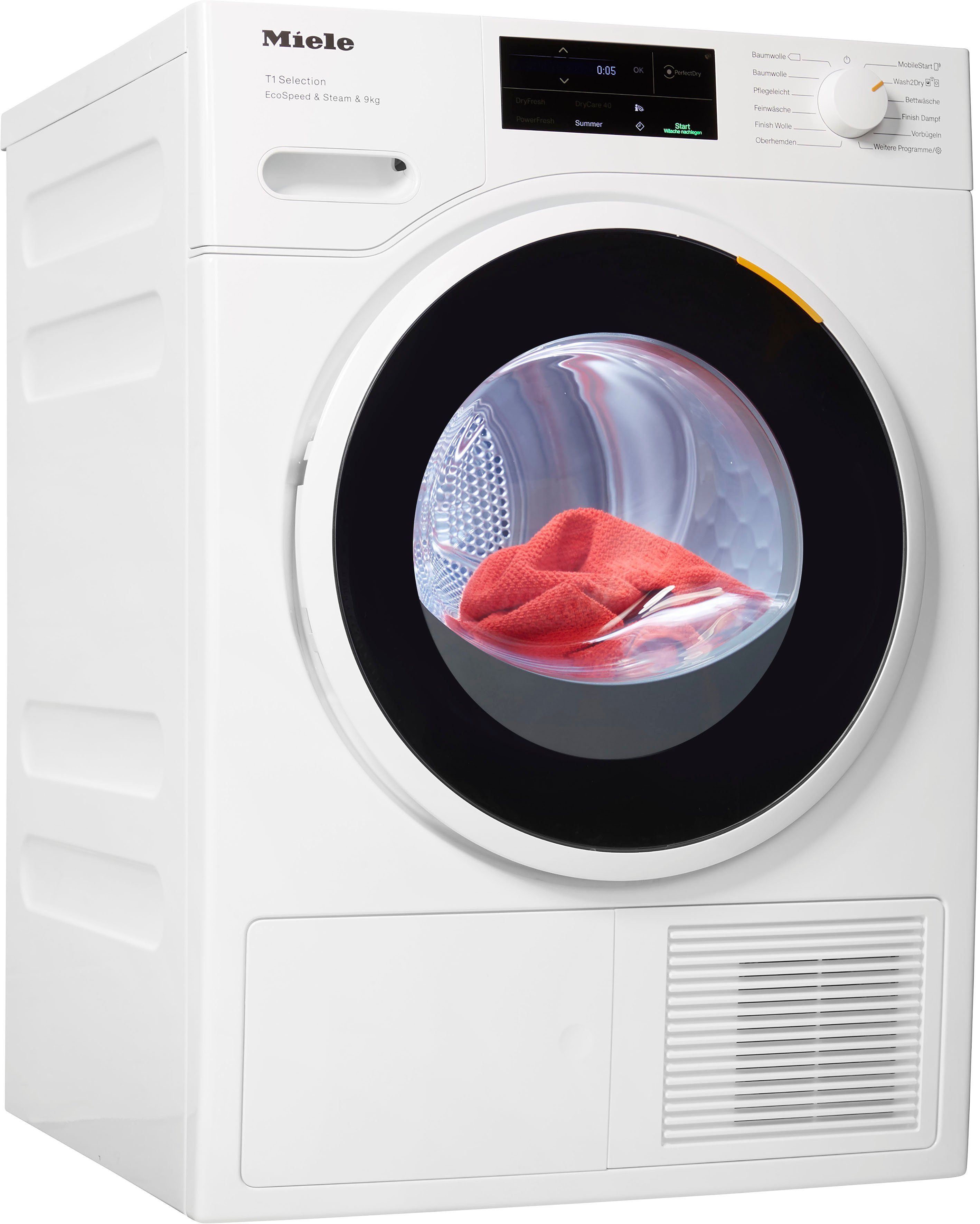 Miele Wärmepumpentrockner TSL783WP, mehr und weniger - bügeln 9 SteamFinish für Frische kg