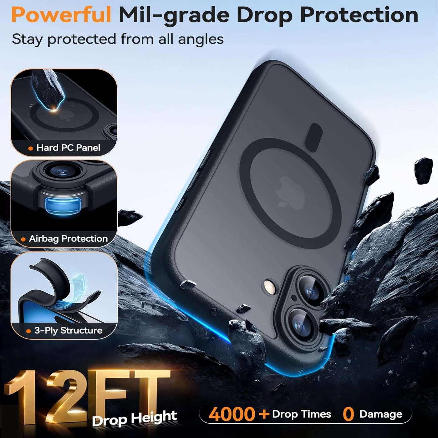CoolGadget Handyhülle für Apple iPhone 16 6,1 Zoll, Kamera Schutz Hülle Silikon Hard Case Schutzhülle für Magsafe Zubehör – Bild 5 von 5