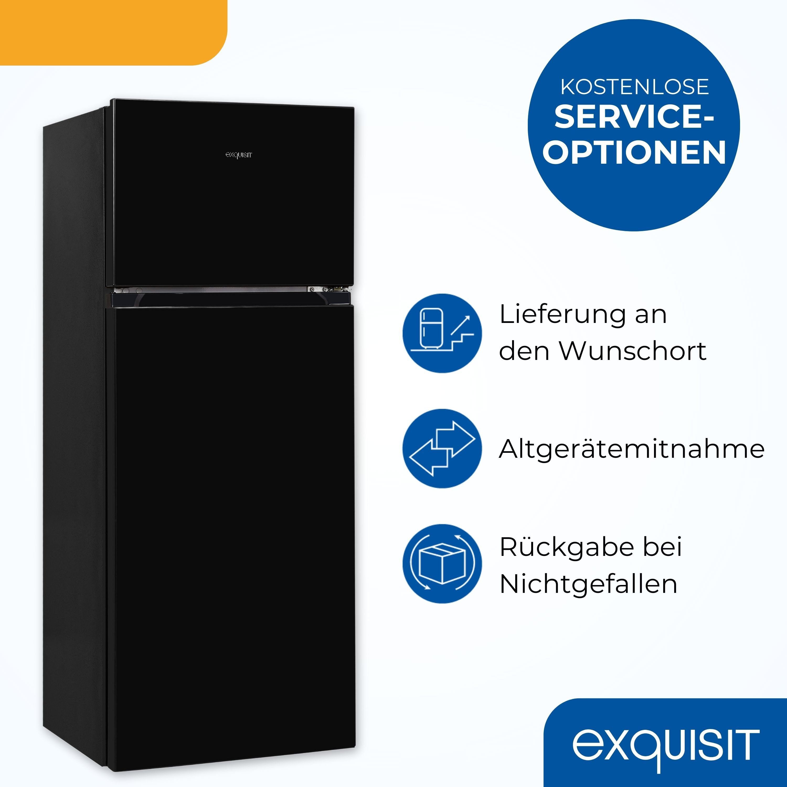 exquisit Kühl-/Gefrierkombination KGC5270-45-010E, 143.5 cm hoch, 55 cm breit, 4-Sterne-Gefrieren, Türanschlag wechselbar, LED-Innenbeleuchtung – Bild 5 von 5