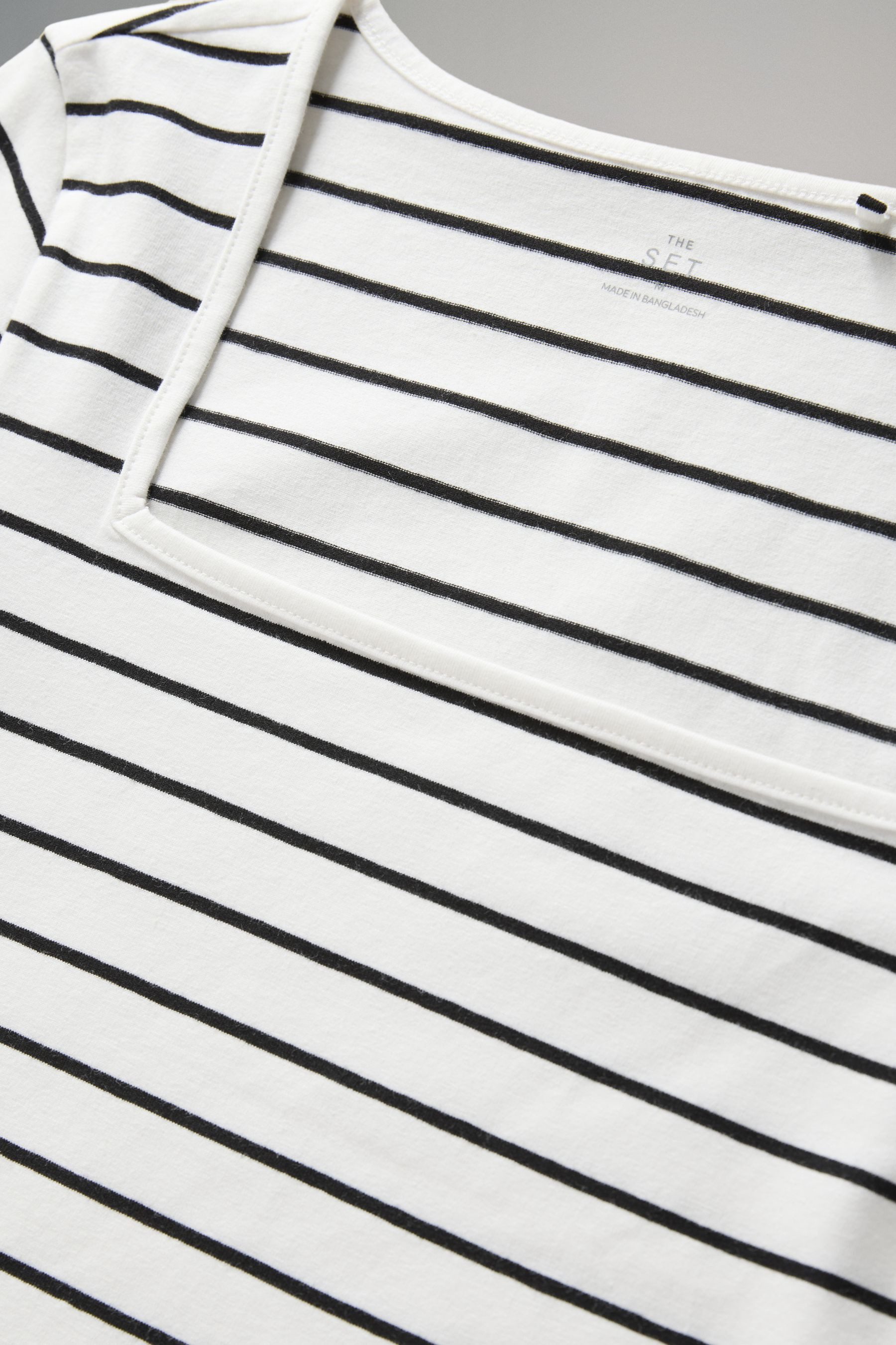 The Set Langarmshirt 3 x The Set Langarmshirts mit eckigem Ausschnitt (3-tlg)