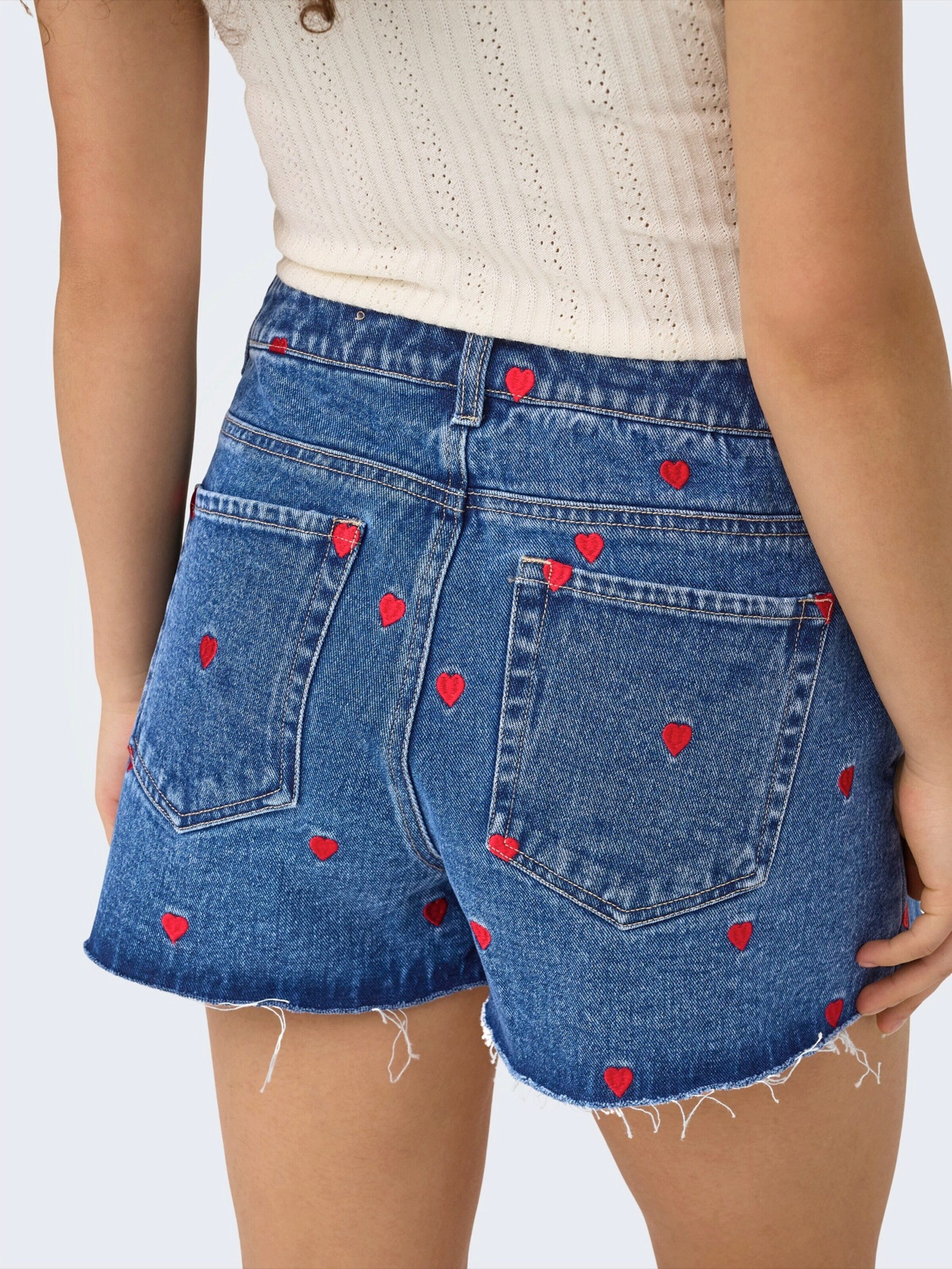 ONLY Jeansshorts ONLTEXAS (1-tlg) Stickerei