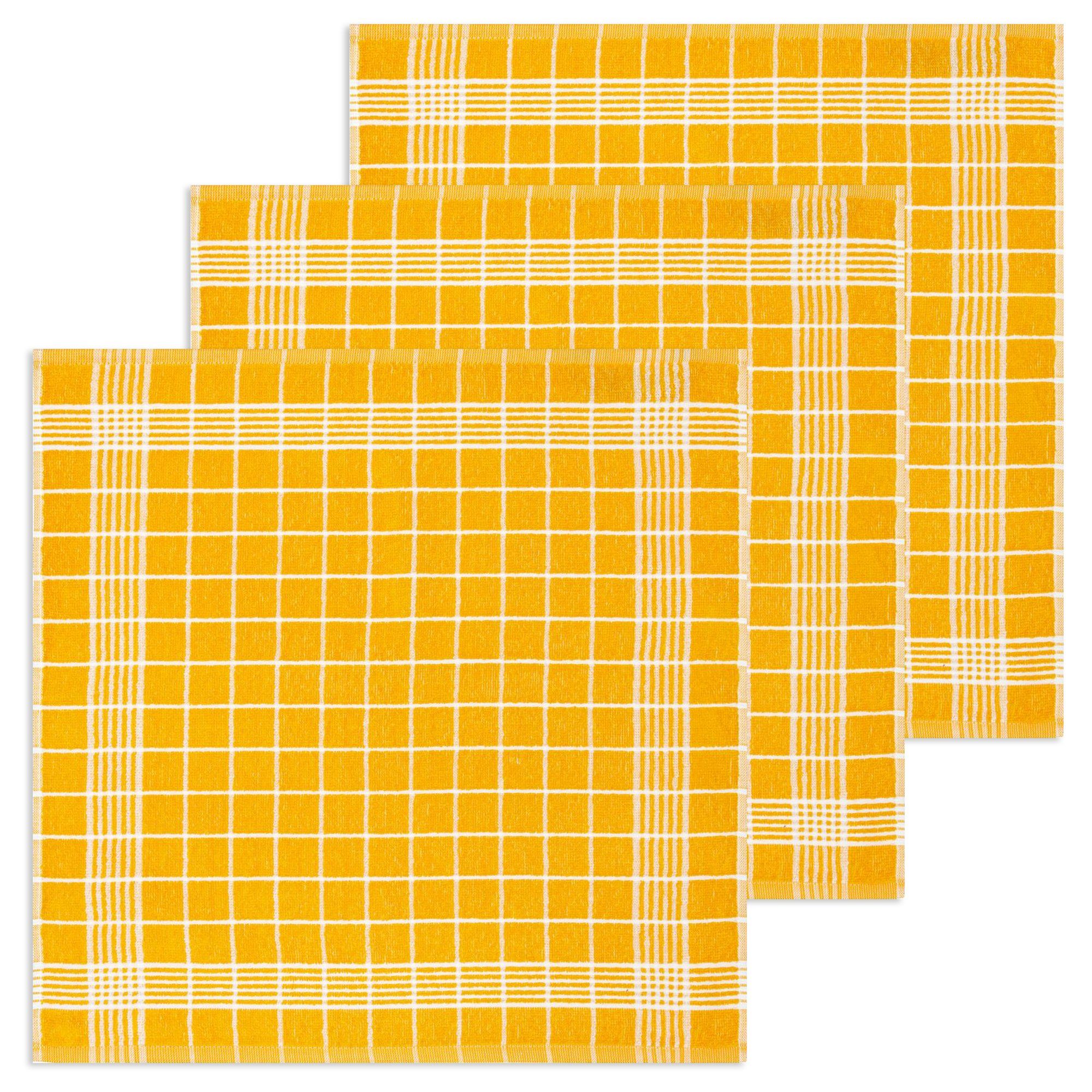 Kracht Geschirrtuch Trockenperle, (Set, 3-tlg., 3-teilig), 3er Pack Frottee Küchenhandtücher (3 Stück) ca.50x50cm 100% Baumwolle