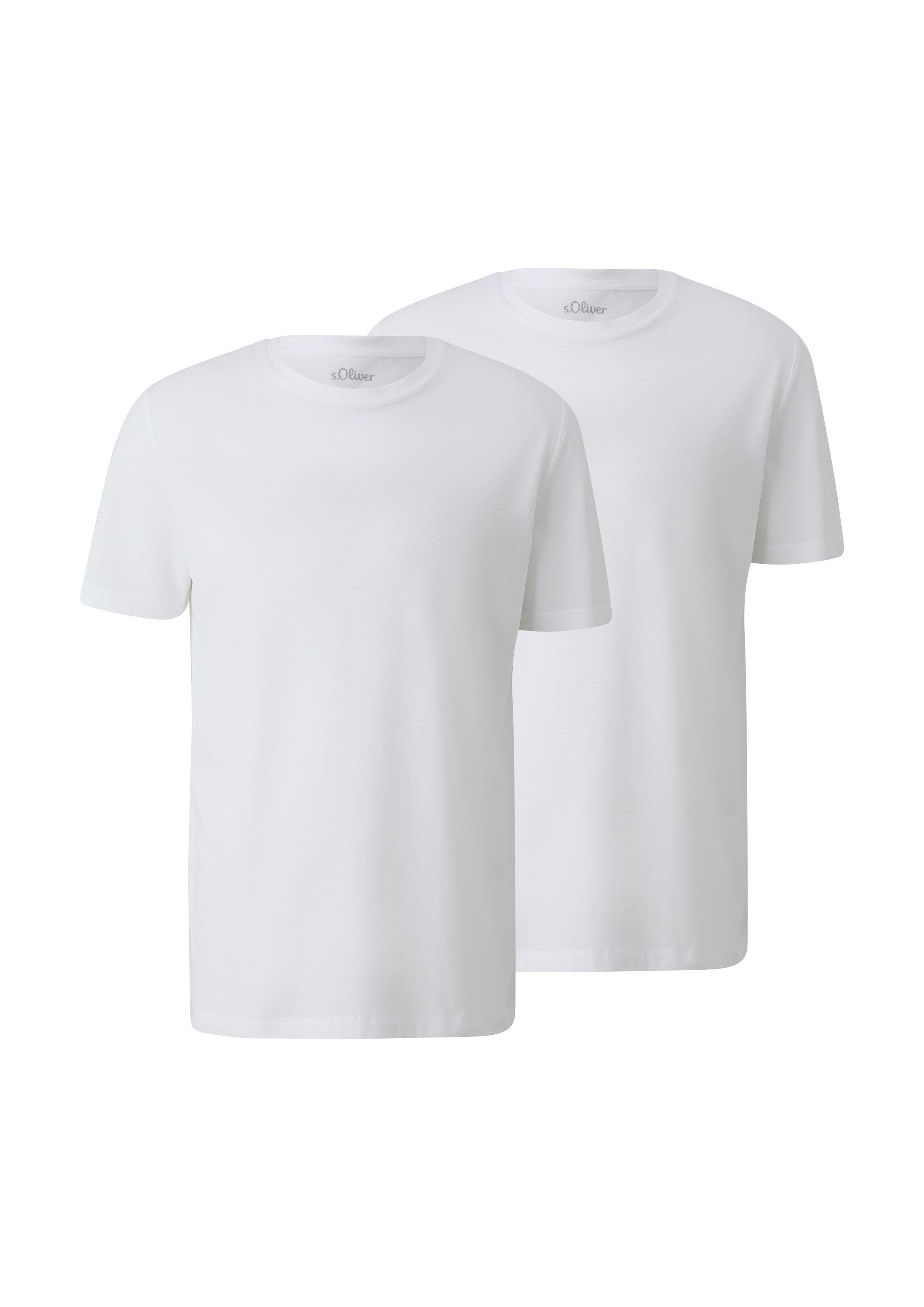 s.Oliver Kurzarmshirt T-Shirt Basic-T-Shirt aus Baumwolle im 2er-Pack günstig online kaufen