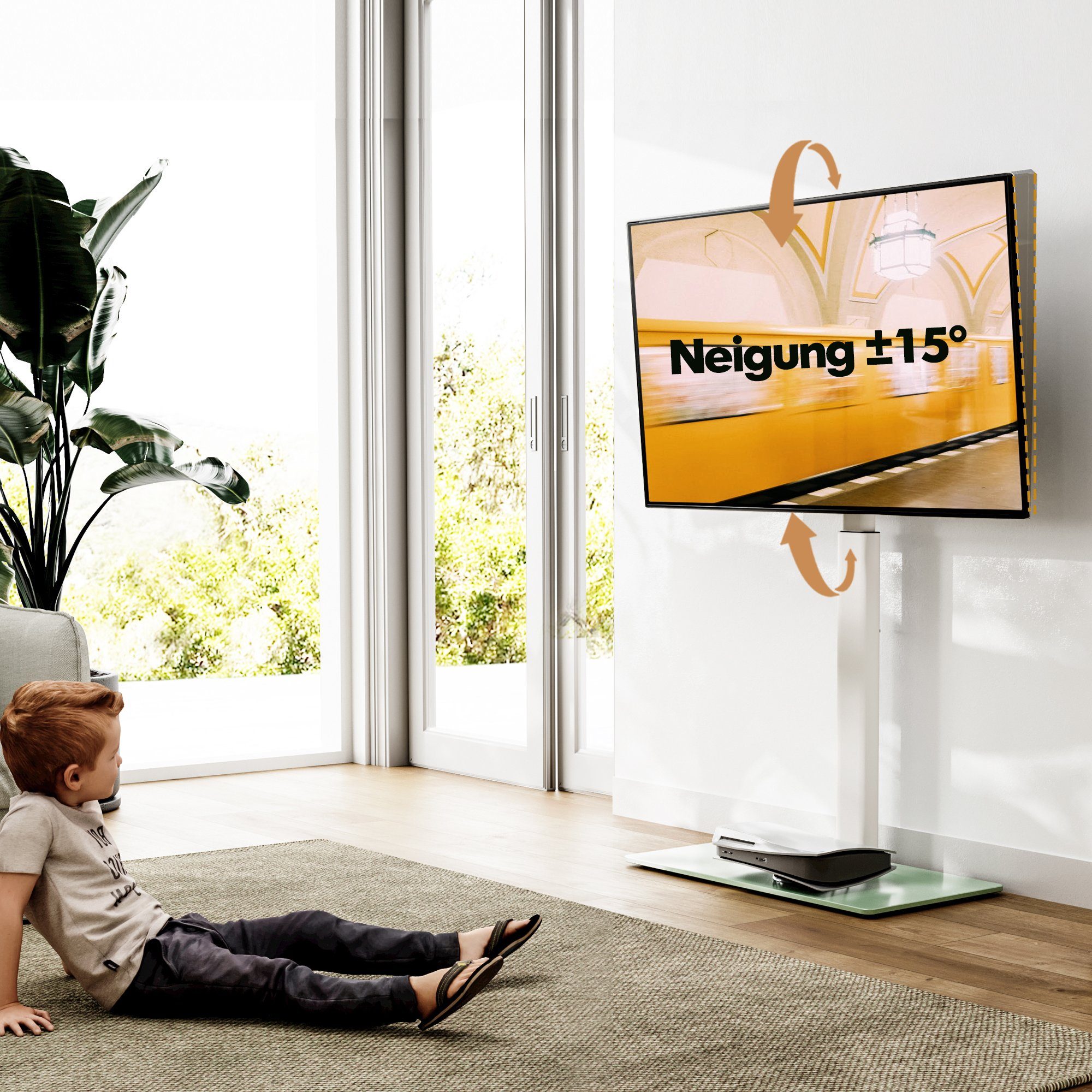 FITUEYES TV-Ständer, (bis 42,00 Zoll, TV Bodenständer)