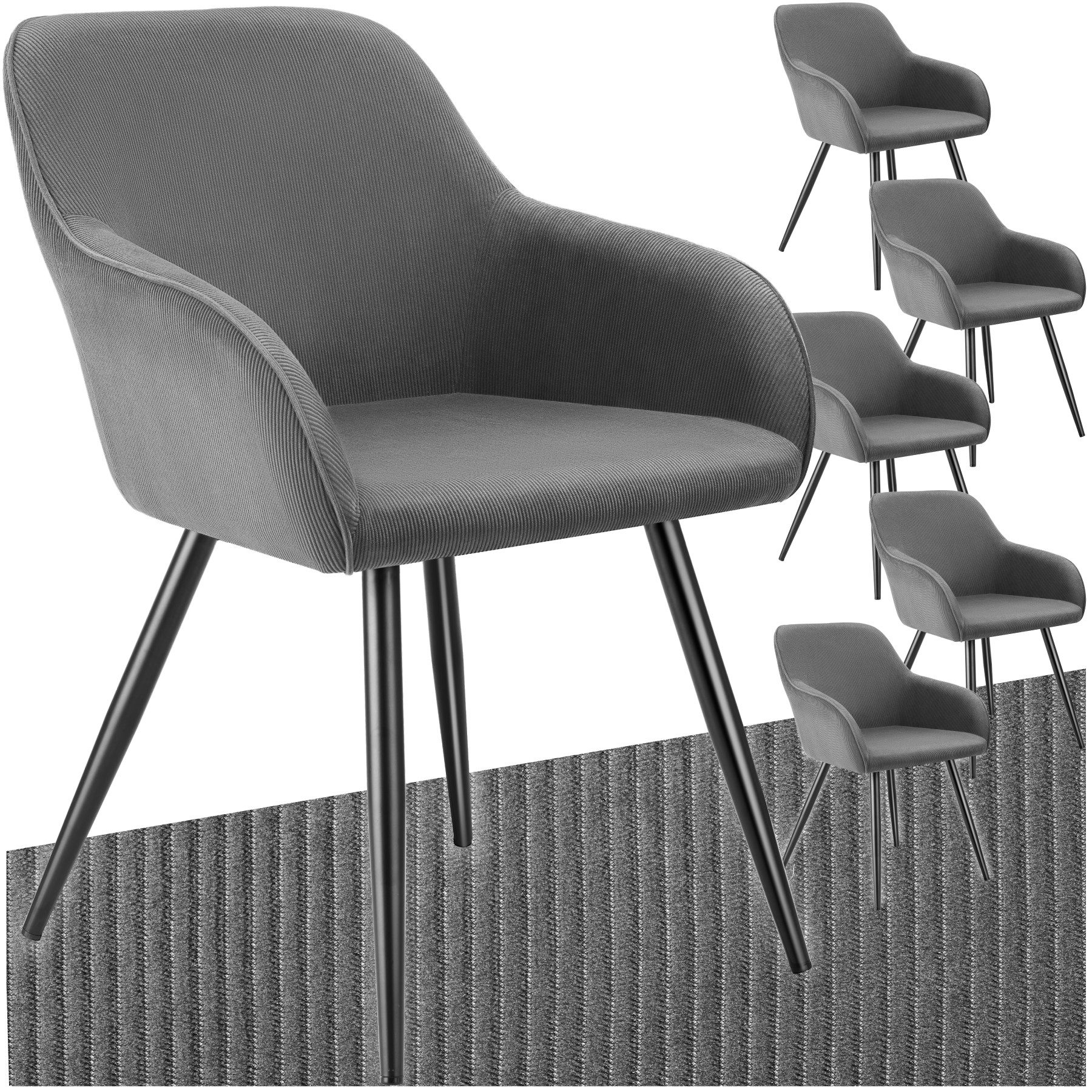 tectake Esszimmerstuhl Marilyn (Set, 6 St), günstig online kaufen