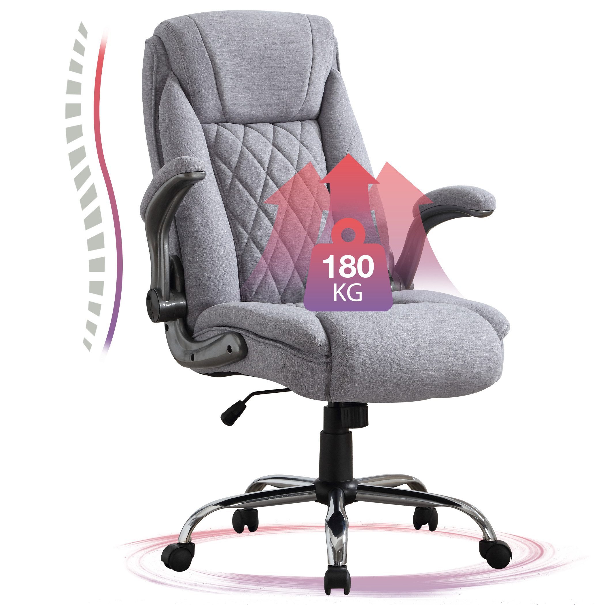 FANTASYLAB Bürostuhl Drehsessel, Chefsessel mit hoher Rückenlehne und extra günstig online kaufen