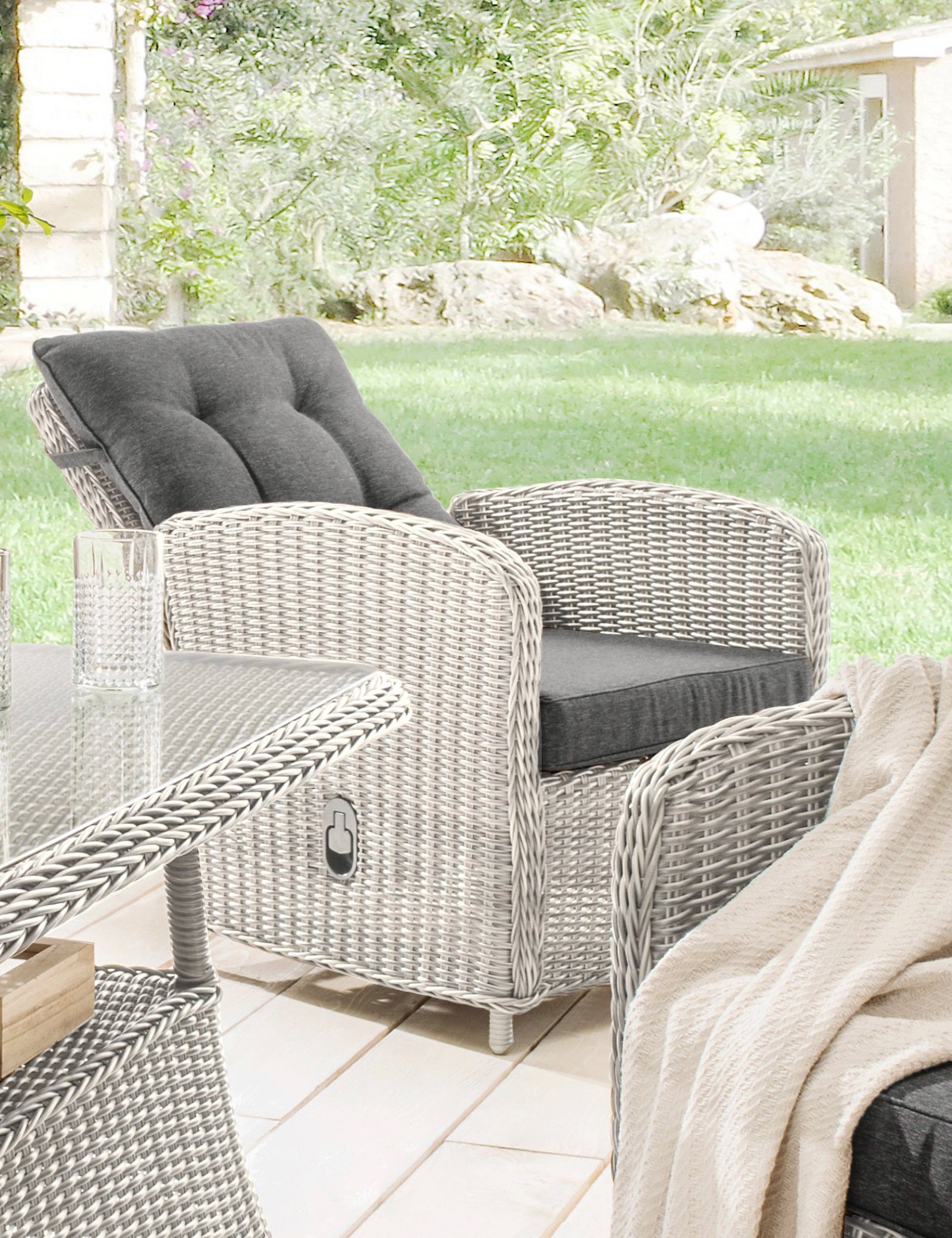 Destiny Loungesessel MERANO, Aluminium, Polyrattan, inkl. günstig online kaufen