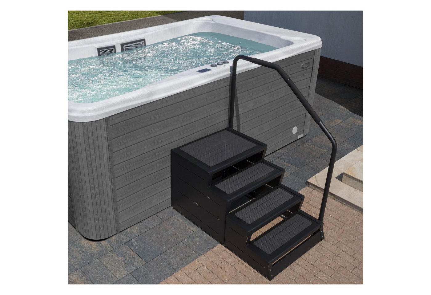Thumbnail - Wellis Whirlpool Wellis Swim Spa Treppe Einstiegstreppe mit Handlauf Einstiegshilfe