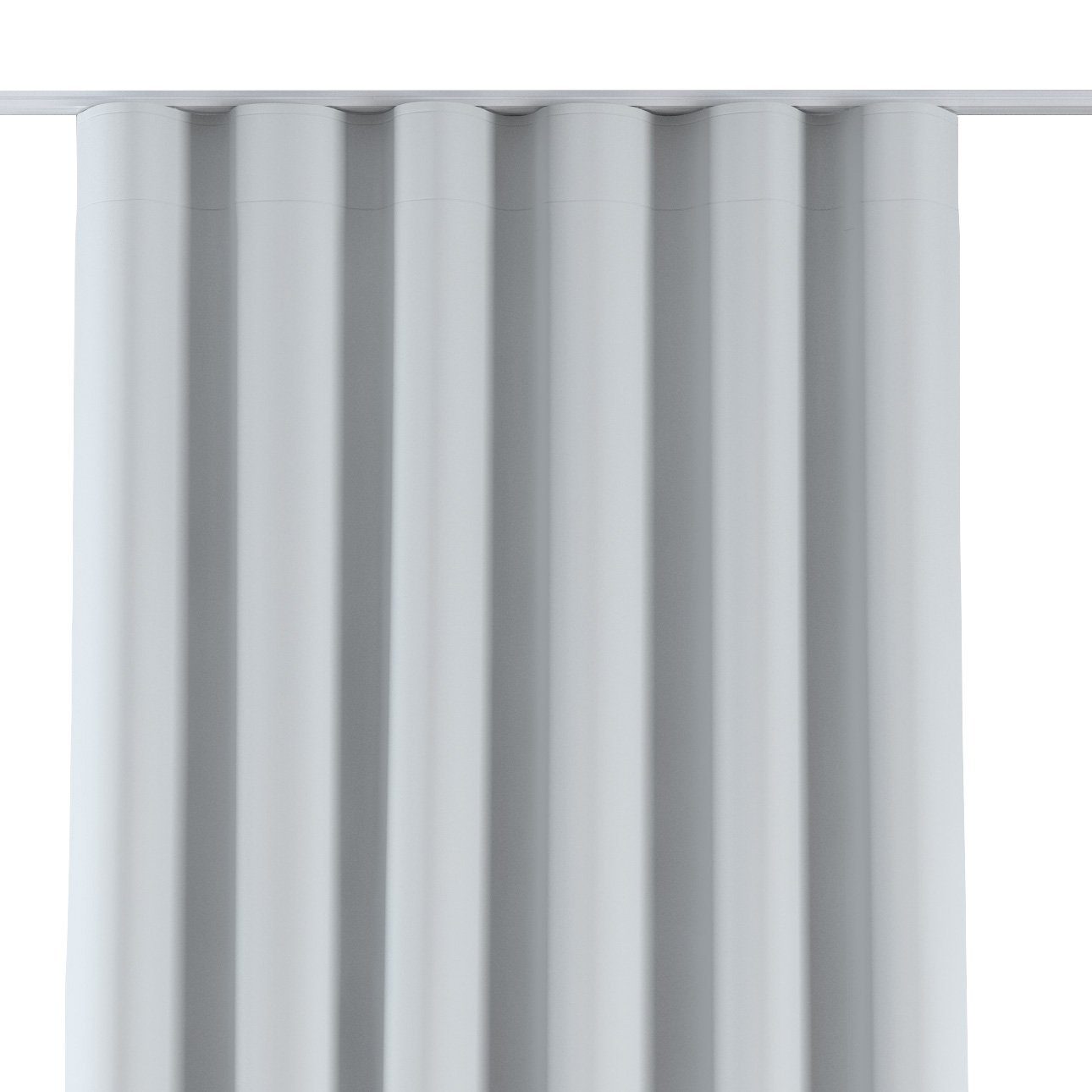 Vorhang Wellenvorhang 60 cm, x 100 weiß-grau cm, Blackout 300 Dekoria
