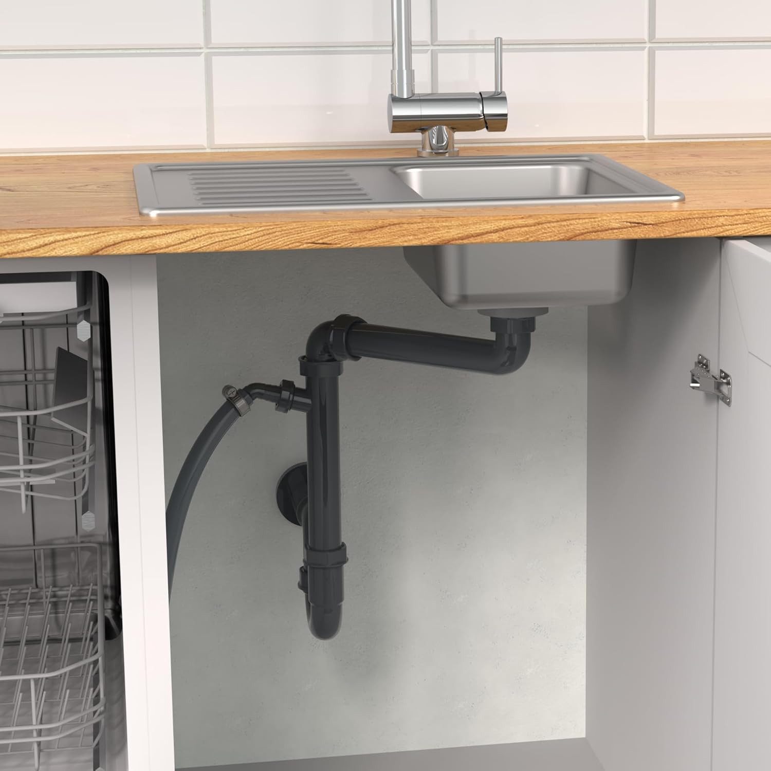 Kirchhoff Raumspar Siphon Küchenspüle Eco Save günstig online kaufen