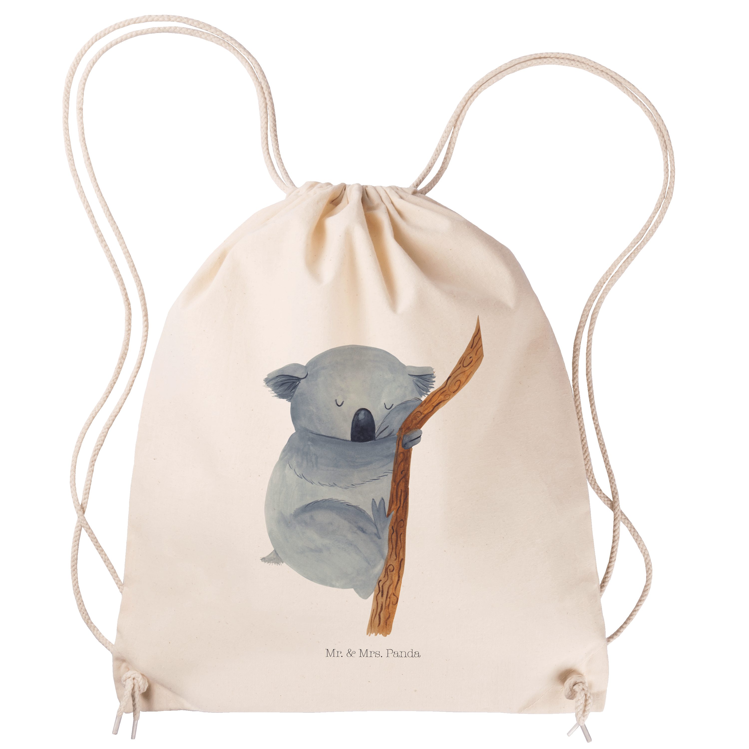 Mr. & Mrs. Panda Sporttasche Koalabär - Transparent - Geschenk, Beutel, schlafen, lustige Sprüche, (1-tlg)