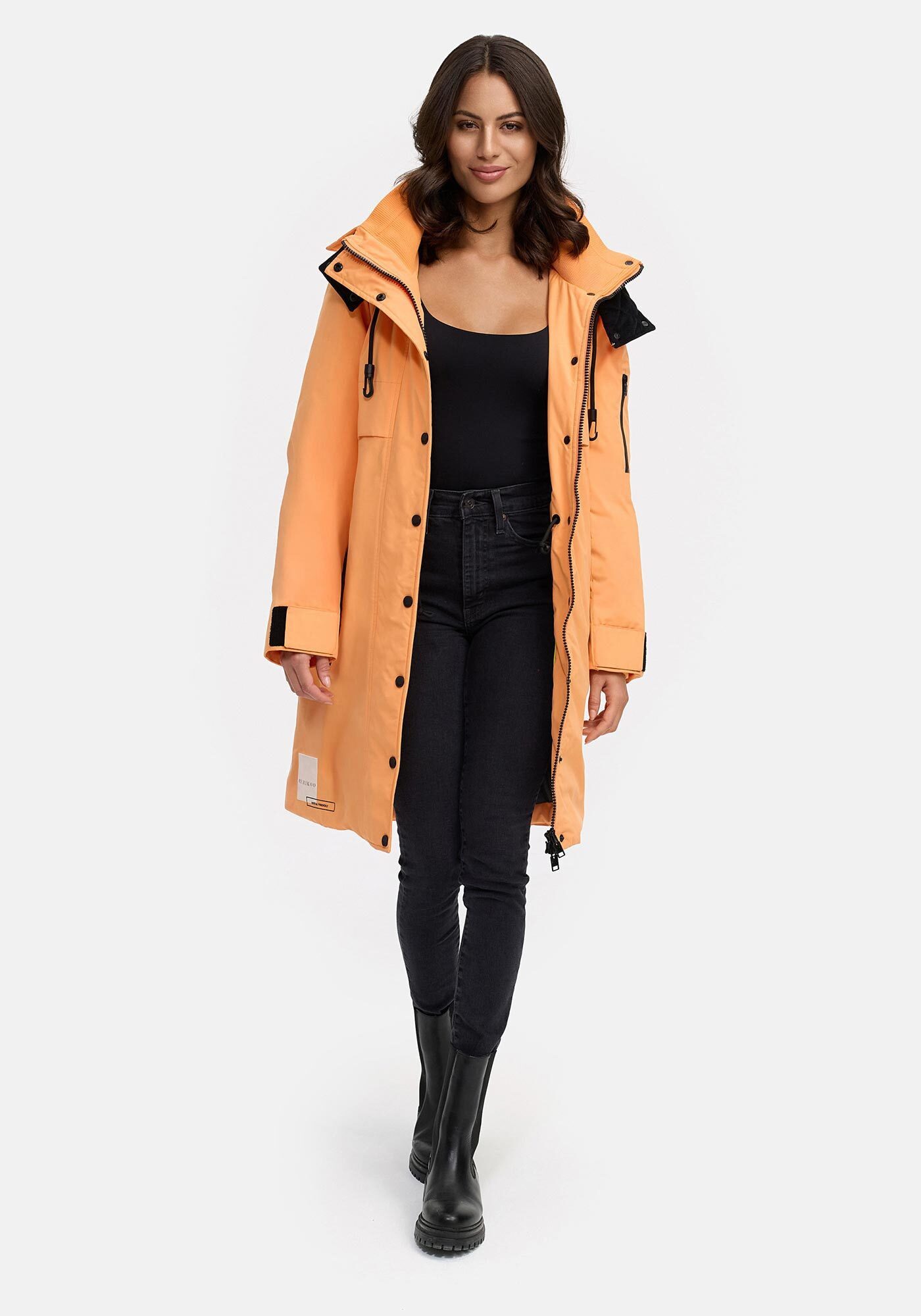 Marikoo Winterjacke Anoukaa langer Parka mit abnehmbarer Kapuze