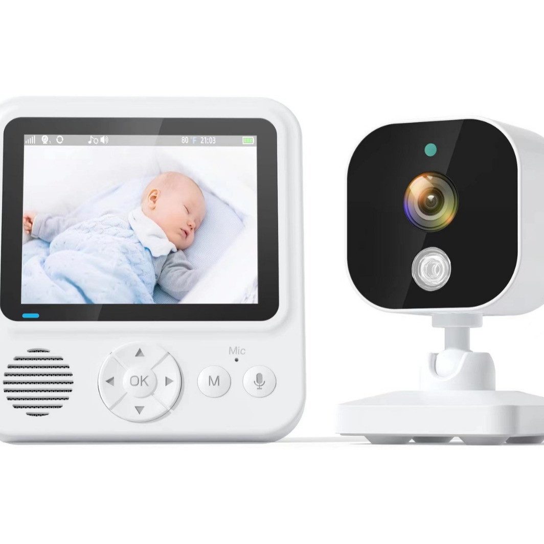 BBWL Babyphone 2,8 Zoll Baby-Monitor mit Nachtsicht, Zwei-Wege-Audio, Temperaturüberwachung und Fütterungstimer, für sichere Babyüberwachung zuhause