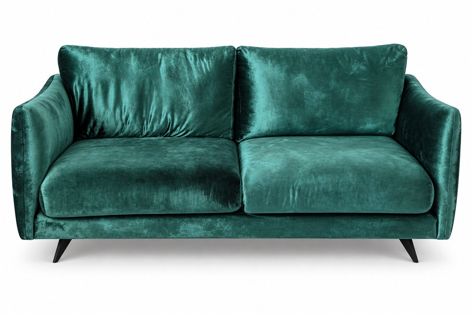 JVmoebel Sofa Design Wohnzimmer Luxus Sofa 2 Sitzer Sofa Grün Textil Sofort, 1 Teile, Made in Europa