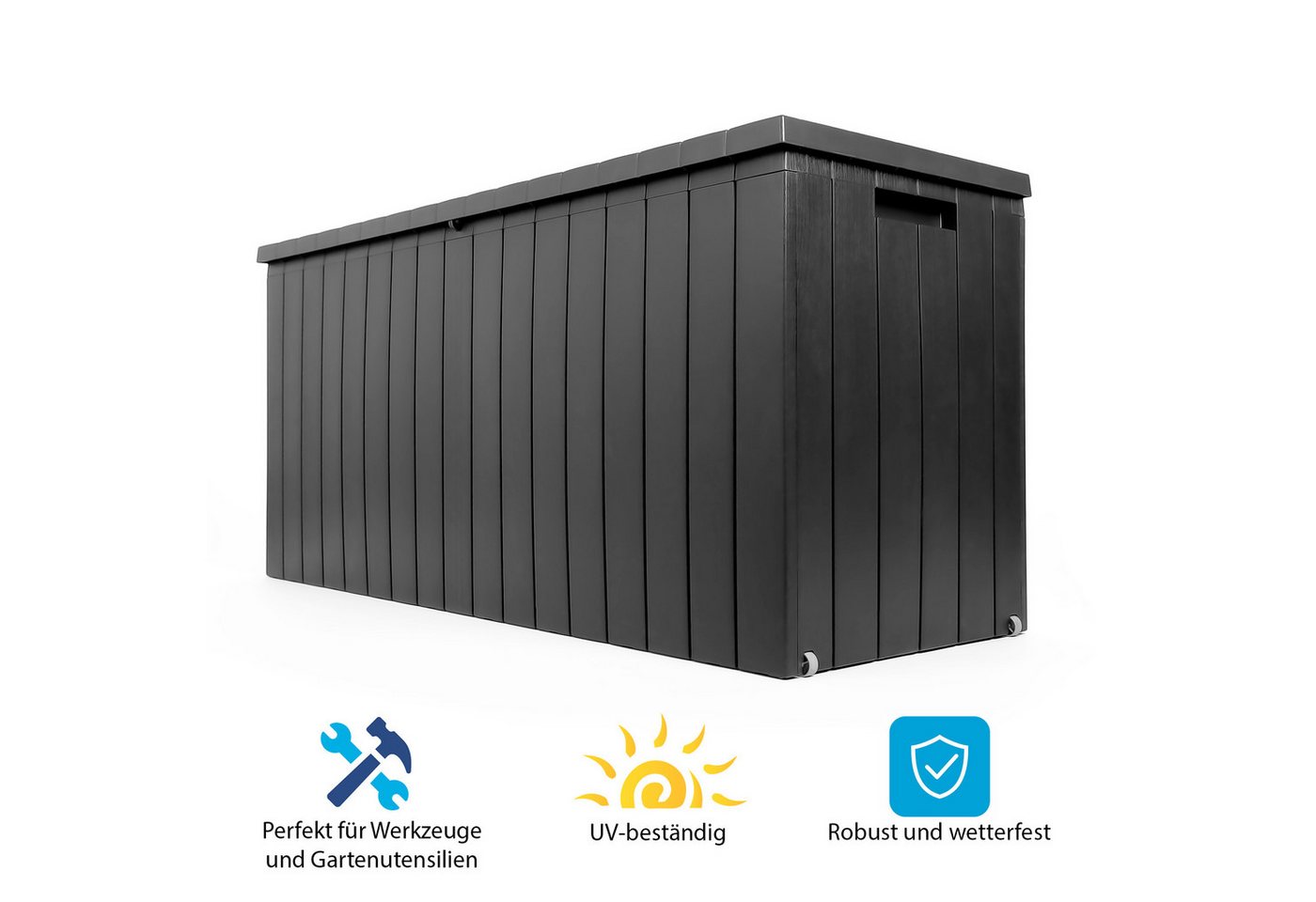 Thumbnail - BigDean Gartenbox Auflagenbox 270L mit Rollen aus wetterfestem Kunststoff Made in Europe (1 St)