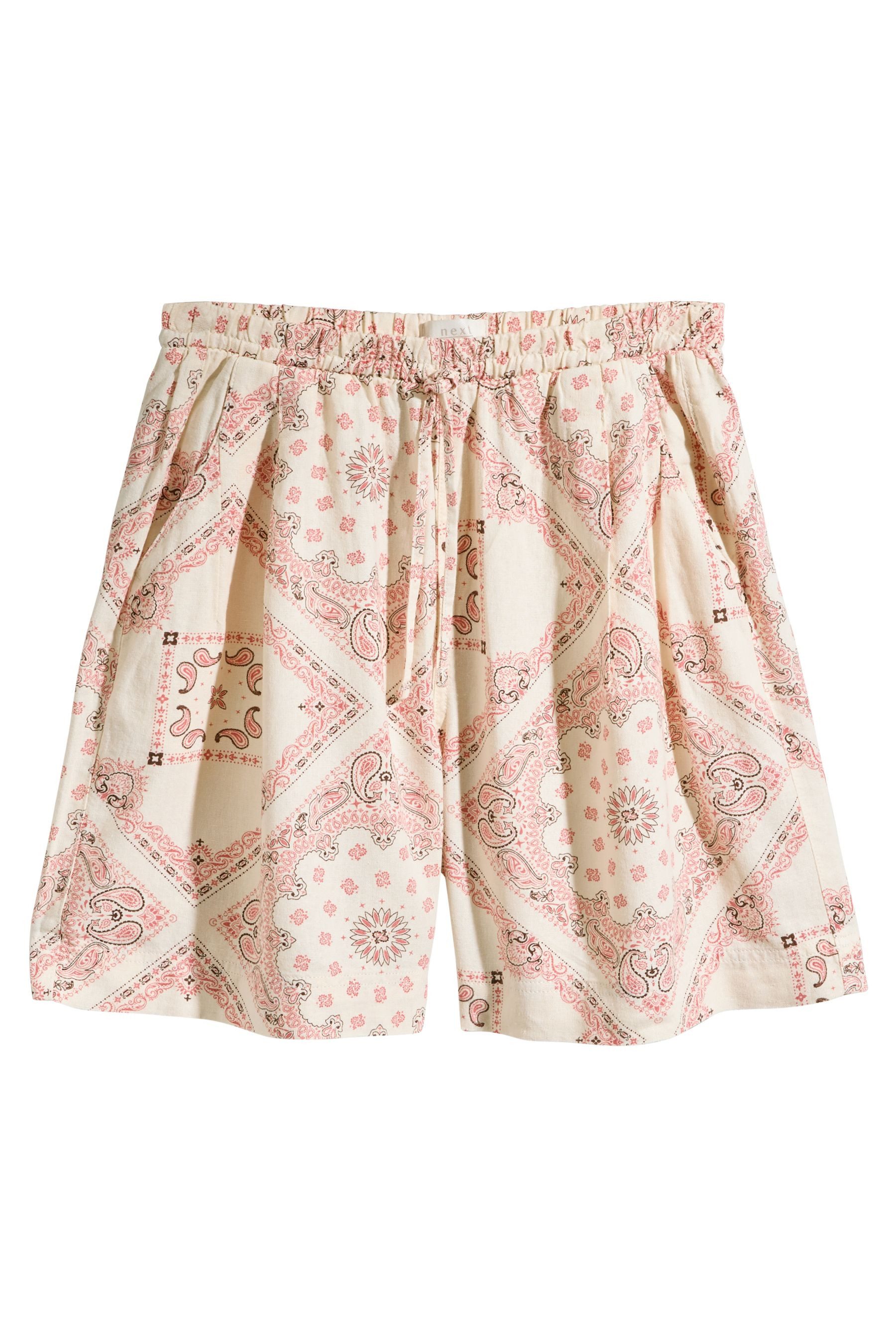 Shorts Shorts aus Leinen mit Motiv