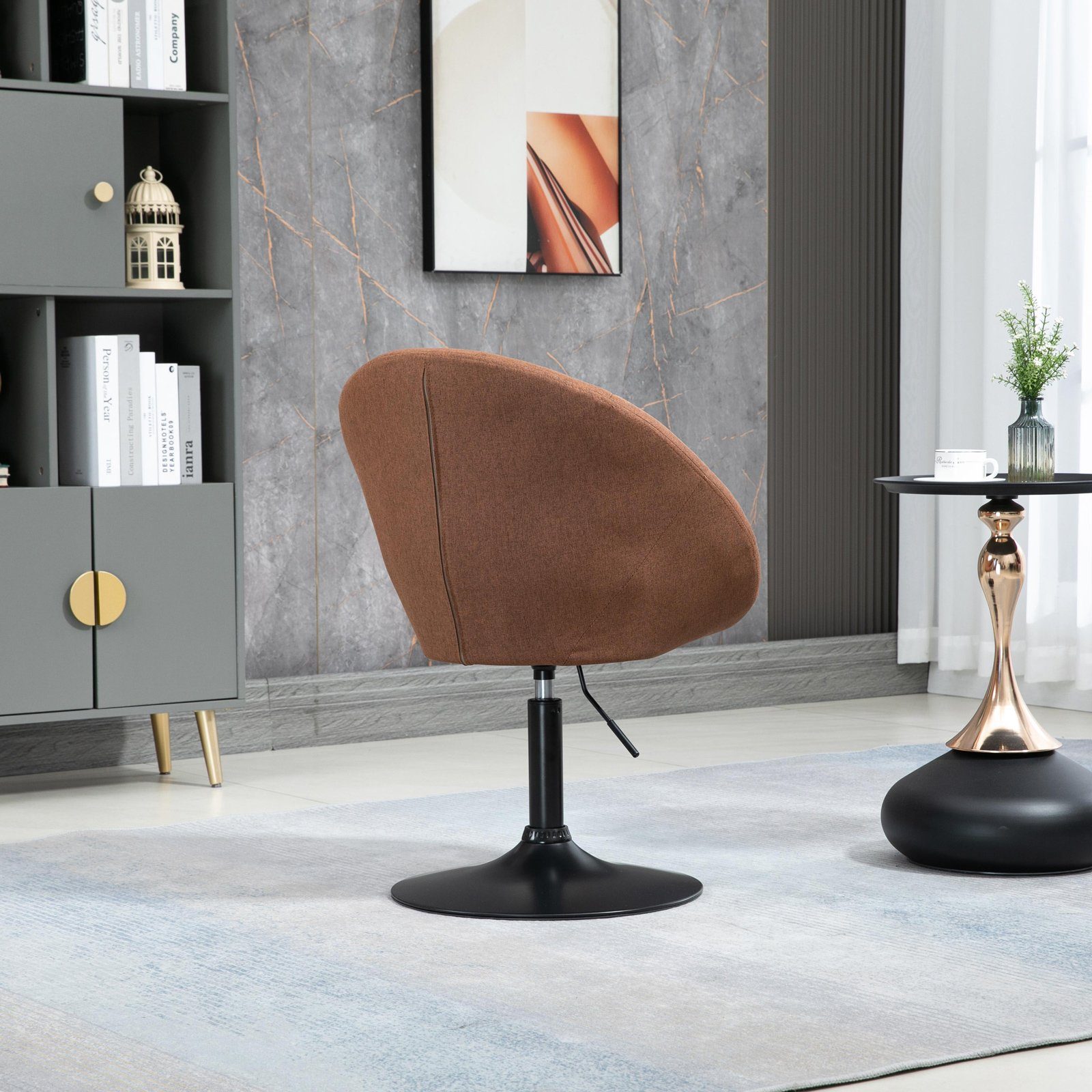 SVITA Chesterfield-Sessel HAVANNA, Cocktailsessel, Loungesessel, höhenverstellbar, Braun – Bild 5 von 5