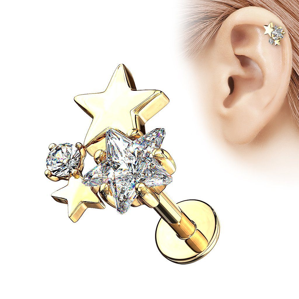 Taffstyle Piercing-Set Piercing Stab mit Sterne günstig online kaufen