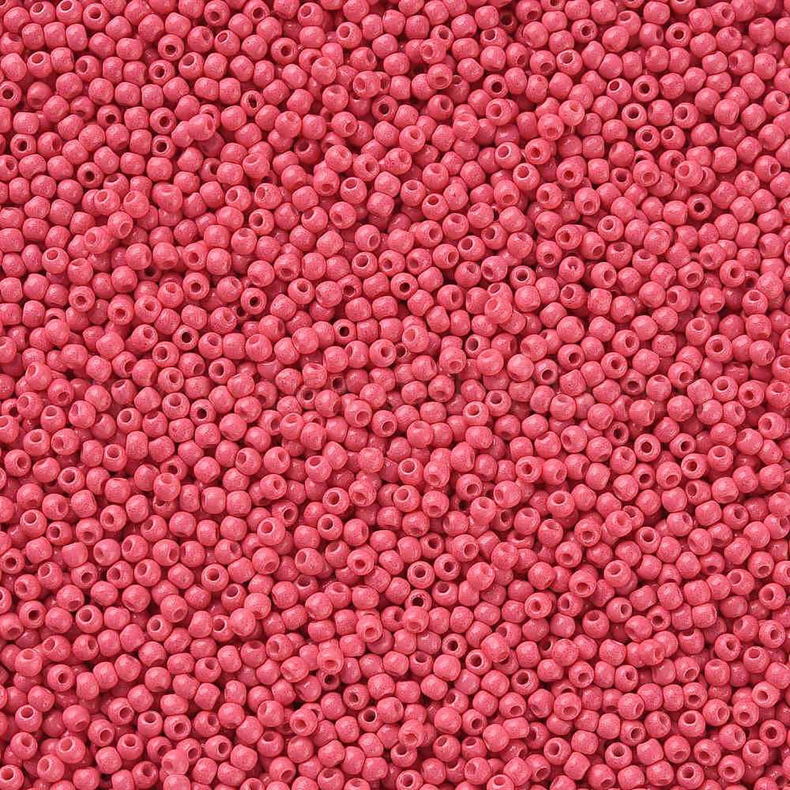 maDDma Bastelperlen 50g Rocailles Glasperlen ca. 2,3x1,5mm 1mm Bohrung Farbwahl, dunkelrosa
