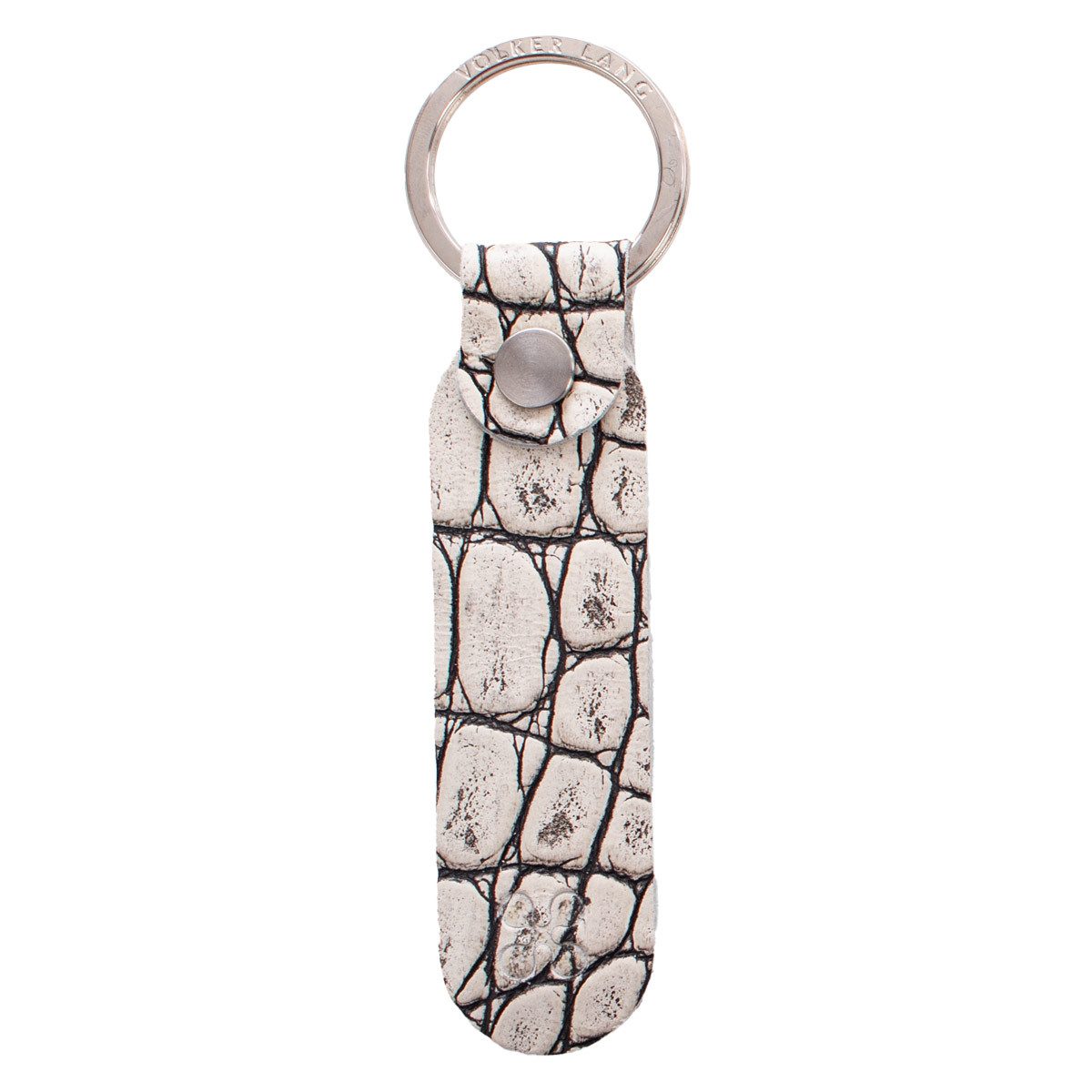 VOLKER LANG Schlüsselanhänger CYCLE Schlüsselring, SR25 - Oberfläche: Kroko - Farbe: kro-white