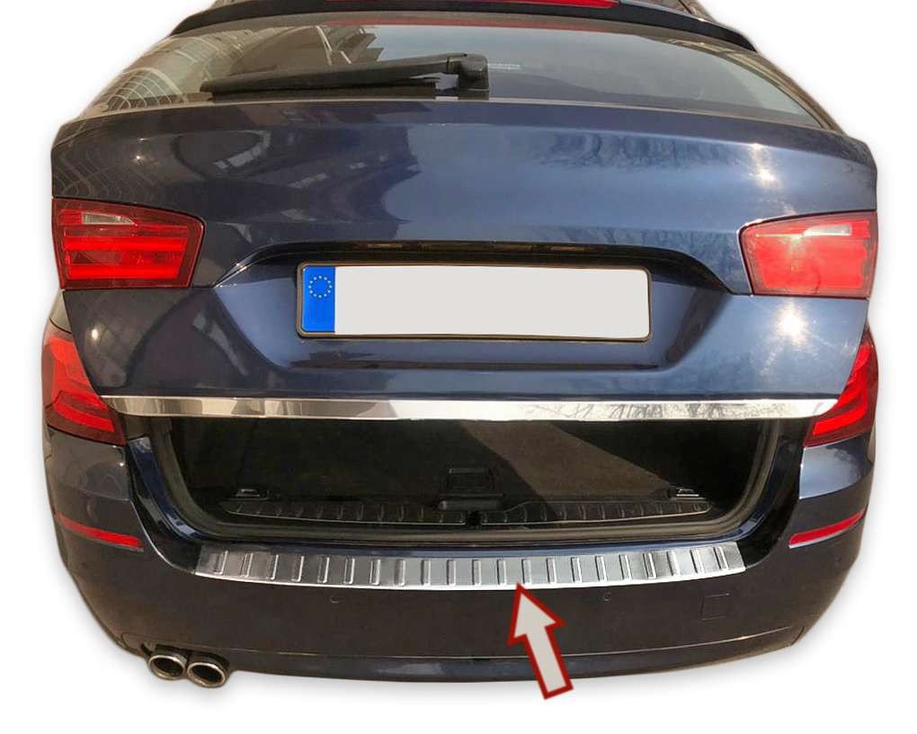 Thumbnail - RECAMBO Ladekantenschutz für BMW 5er F11 TOURING 2010-17 + Stoßstangenschutz, V2A rostfrei, Exklusive Optik, praktischer...