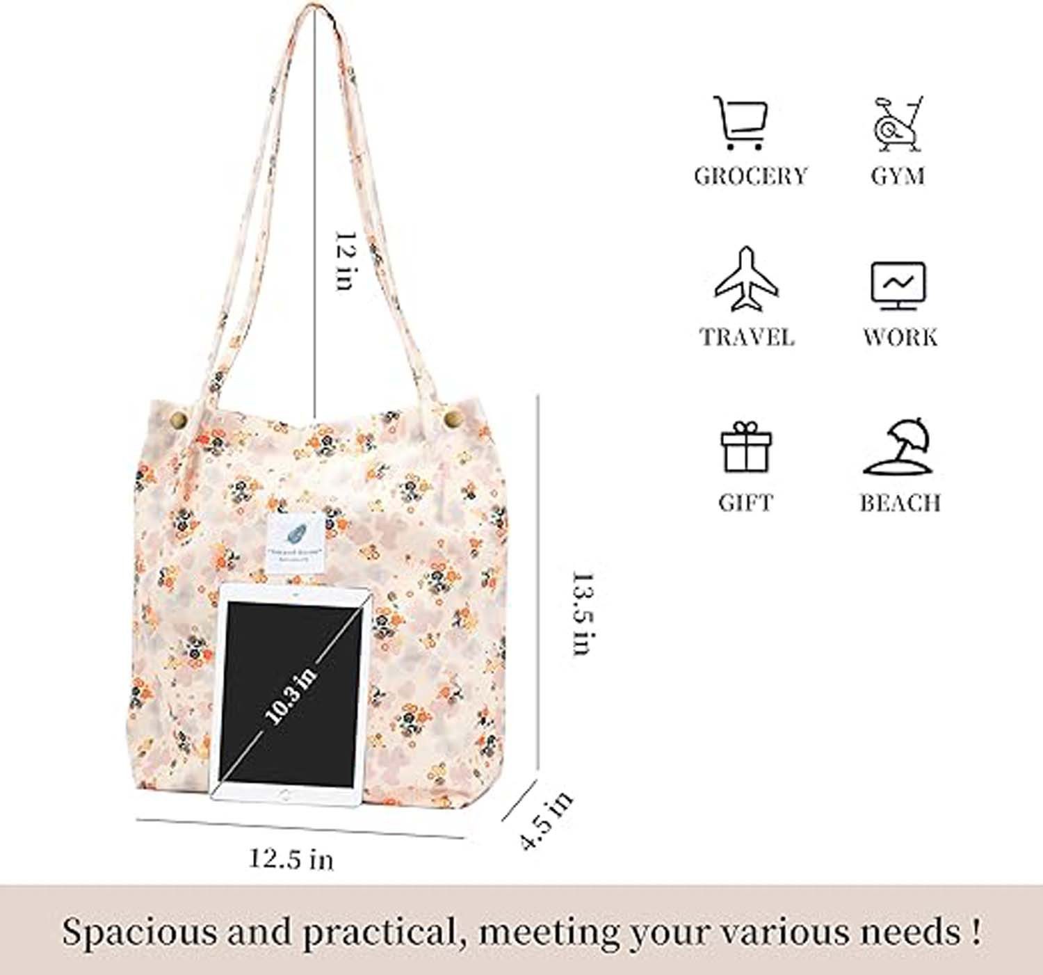 Coonoor Schultertasche Damen Grosse Kapazität Canvas günstig online kaufen