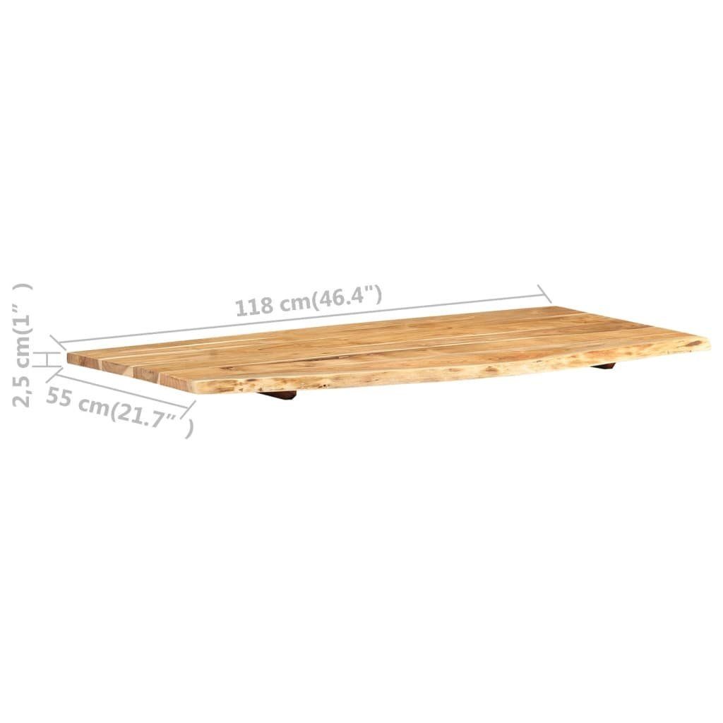 Massivholz Akazie Badezimmer-Set cm vidaXL 118x55x2,5 Badezimmer-Waschtischplatte
