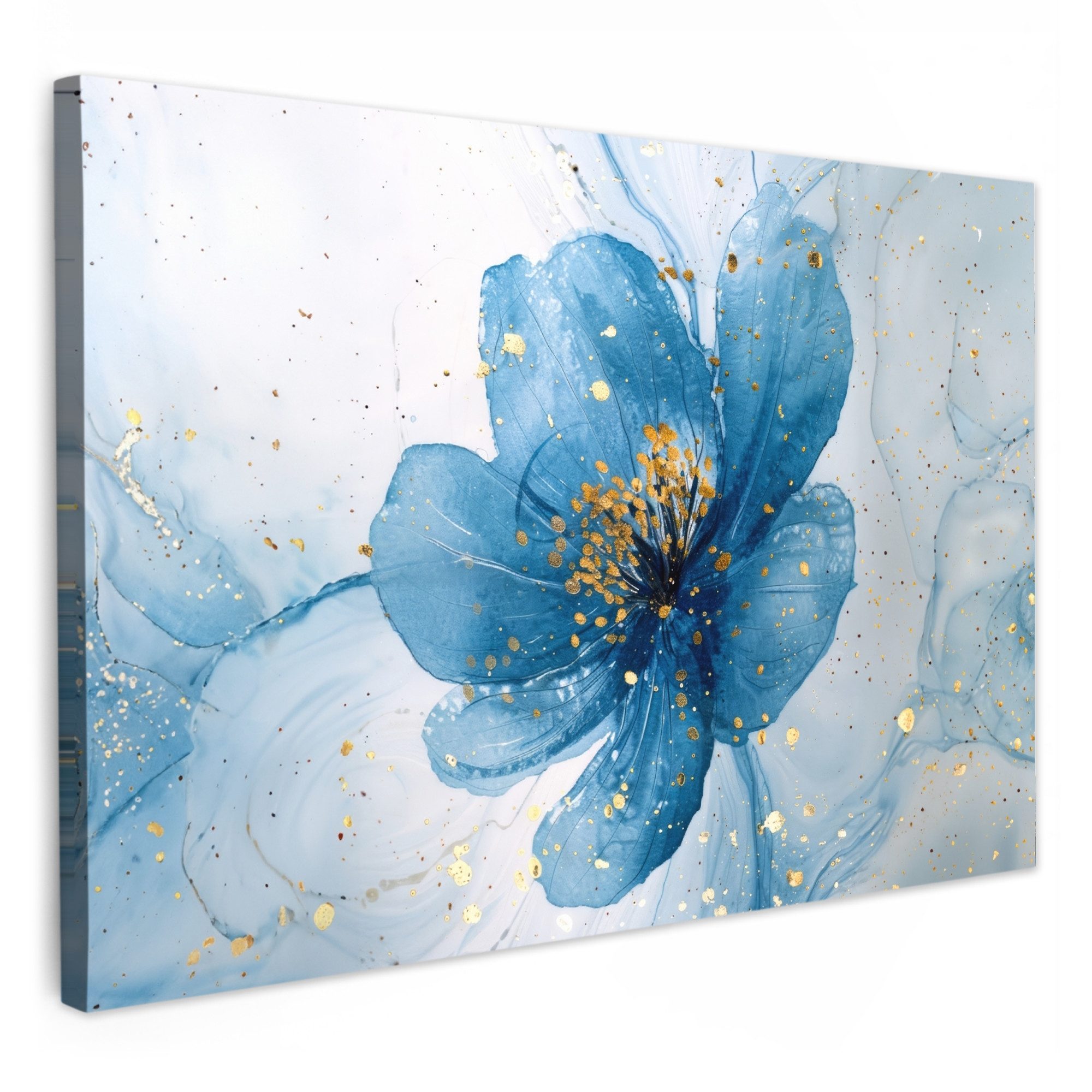 OneMillionCanvasses® Leinwandbild Blumen - Blau - günstig online kaufen