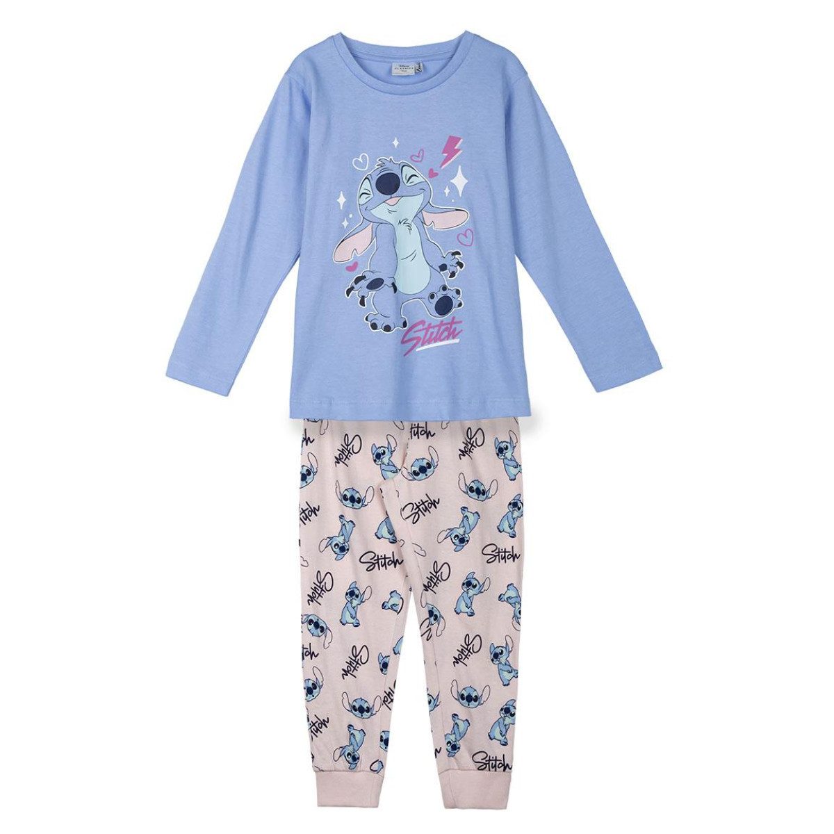Cerda Pyjama Disney Stitch Schlafanzug Kinder aus Baumwolle