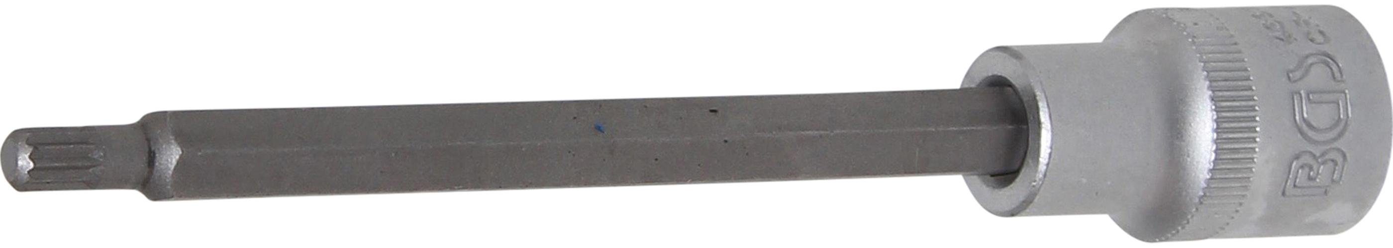 BGS technic Bit-Schraubendreher Bit-Einsatz, Länge 140 mm, Antrieb Innenvierkant 12,5 mm (1/2), Innenvielzahn (für XZN) M6