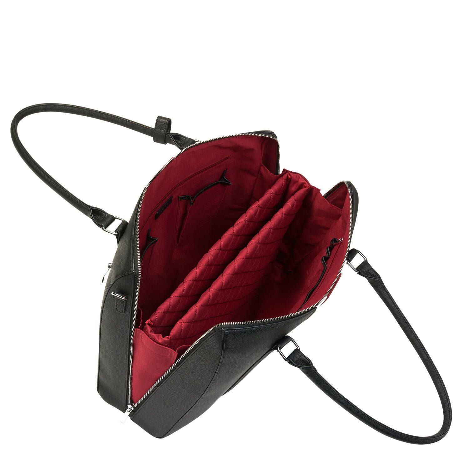 Businesstasche 15 SOCHA Stripe - mit Laptopfach - - Zoll, BB extra leicht Aktentasche Laptoptasche Tragegurt für herausnehmbares Damen Red
