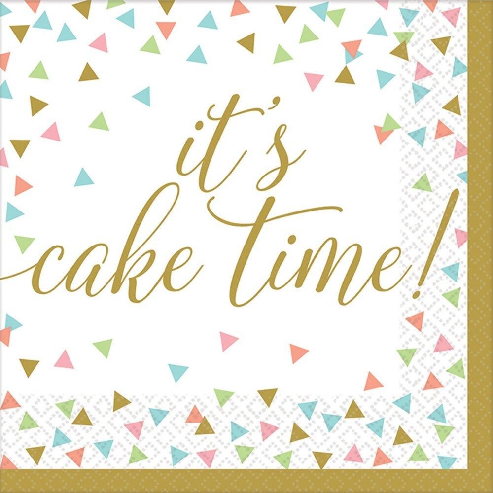 Amscan Papierserviette Servietten it´s cake Time