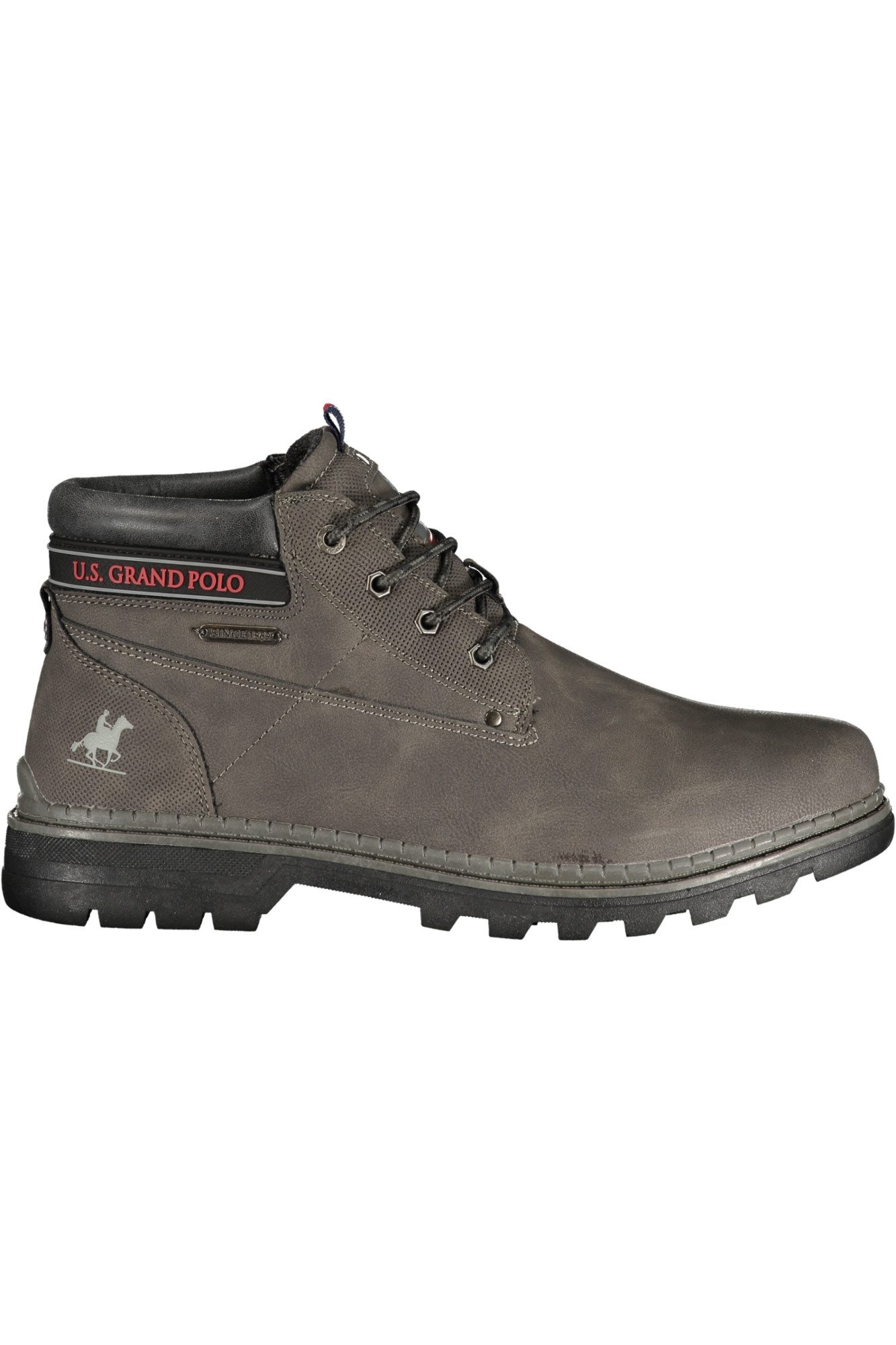 U.S. Polo Stiefelette Zeitlose Herrenstiefel in Grau mit Kontrastdetails