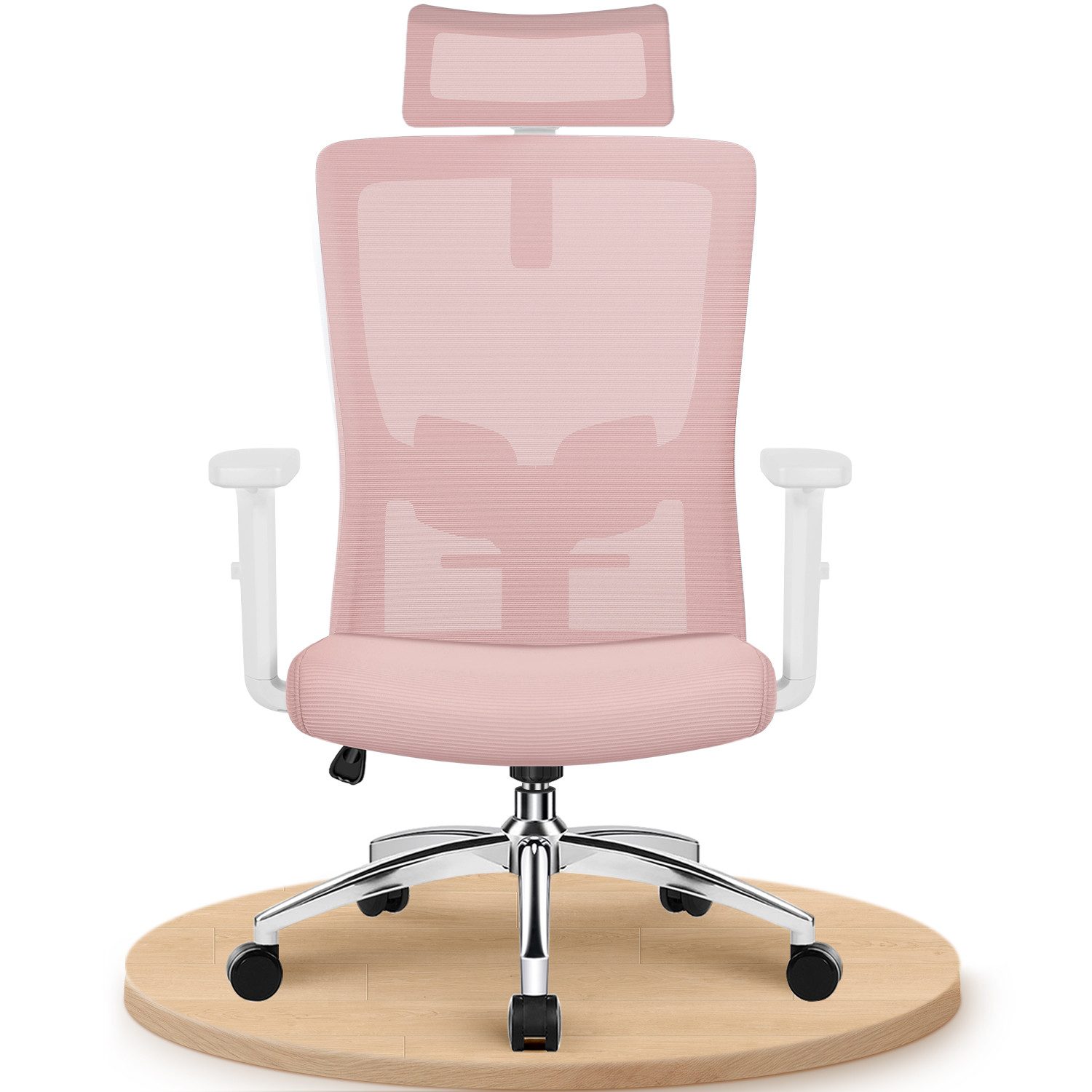Adormii Bürostuhl Bürostuhl ergonomisch,schreibtischstuhl mit Metallfuß, stabil (Ergonomischer bürostuhl mit verstellbaren Armlehnen, büro stuhl bis zu 135° neigbar, ergonomic office chair mit höhenverstellbarer, atmungsaktiv und komfortabel, bürostuhl 20
