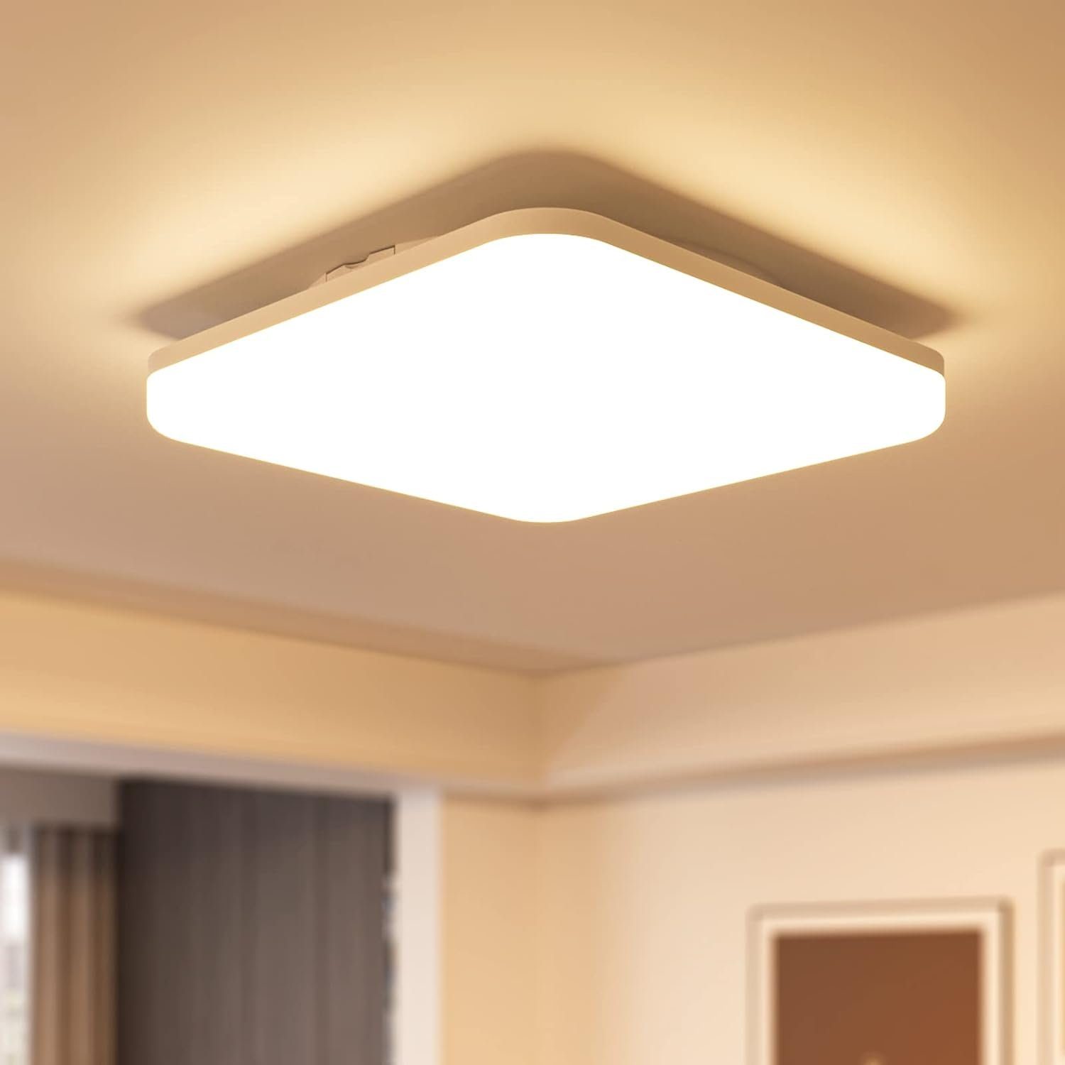 Nettlife LED Panel Deckenleuchte Quadrat Weiß günstig online kaufen