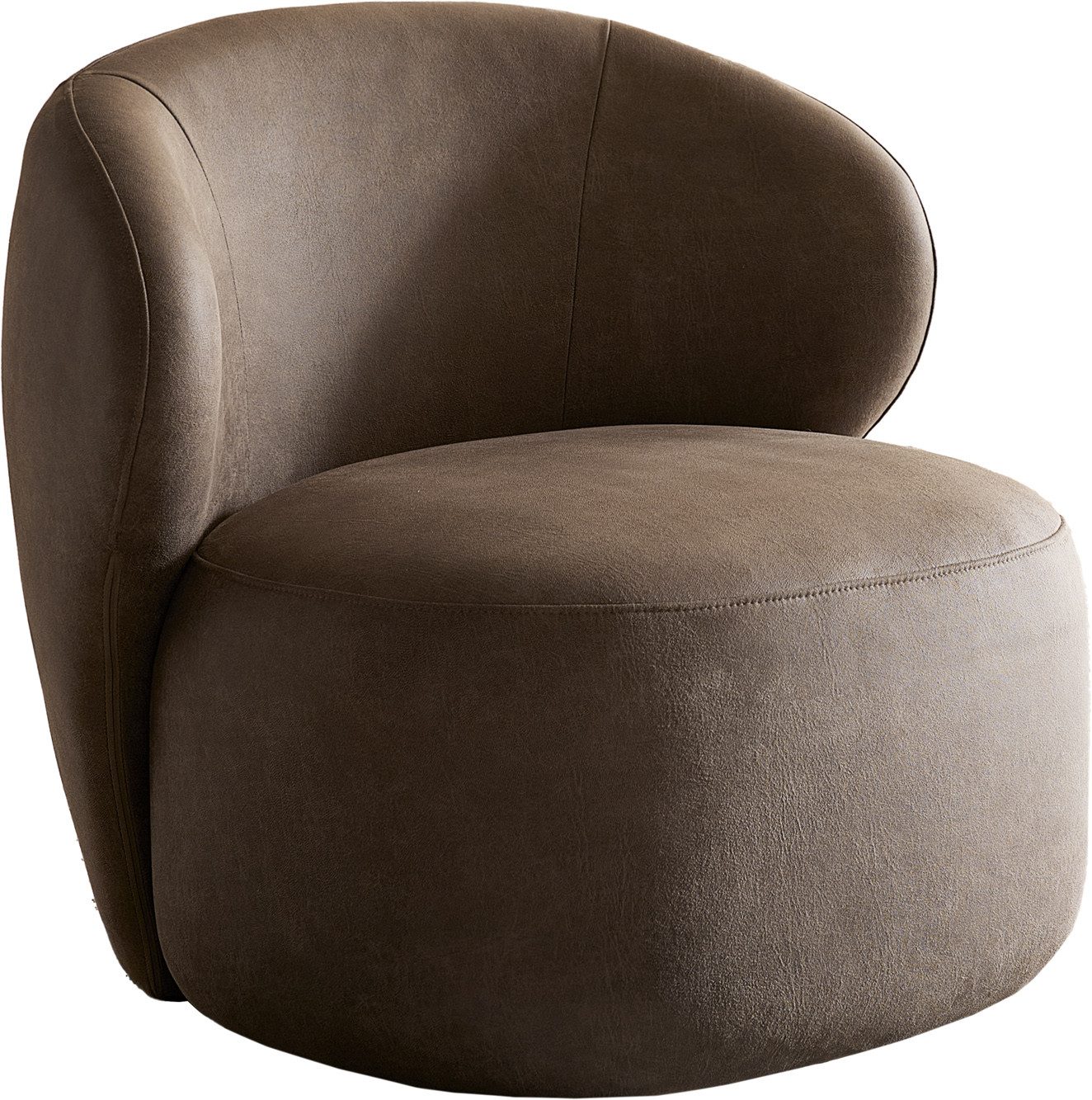 DELIFE Кресла Pulo, Mikrofaser Taupe Vintage 80x80 cm Loungesessel